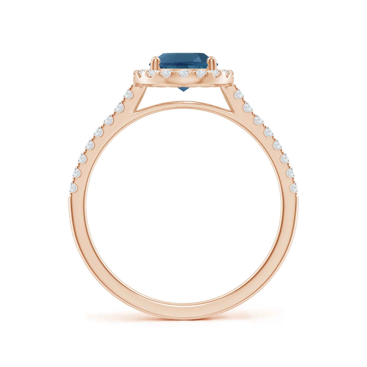 AA - London Blue Topaz / 1.84 CT / 14 KT Rose Gold