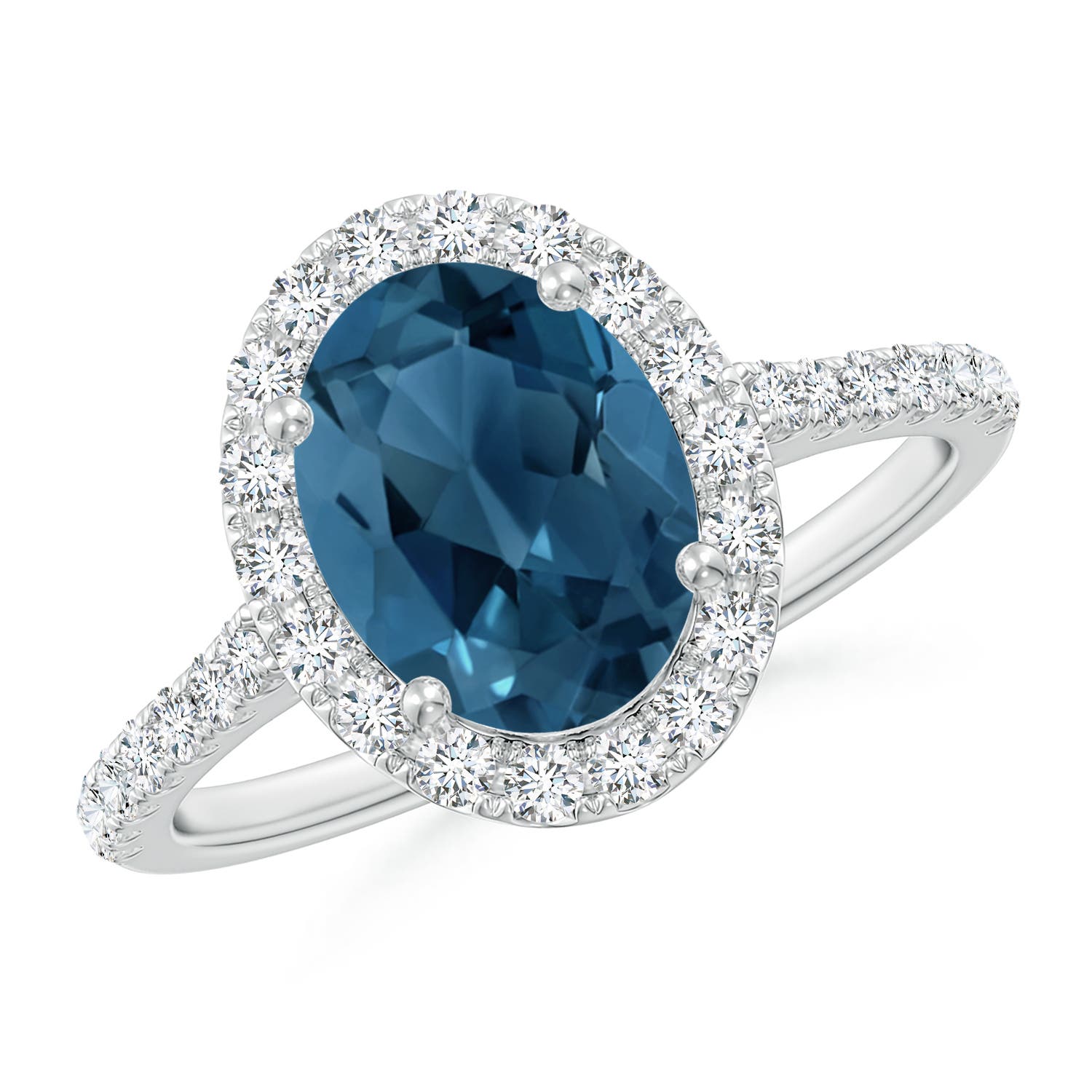 AA - London Blue Topaz / 2.7 CT / 14 KT White Gold