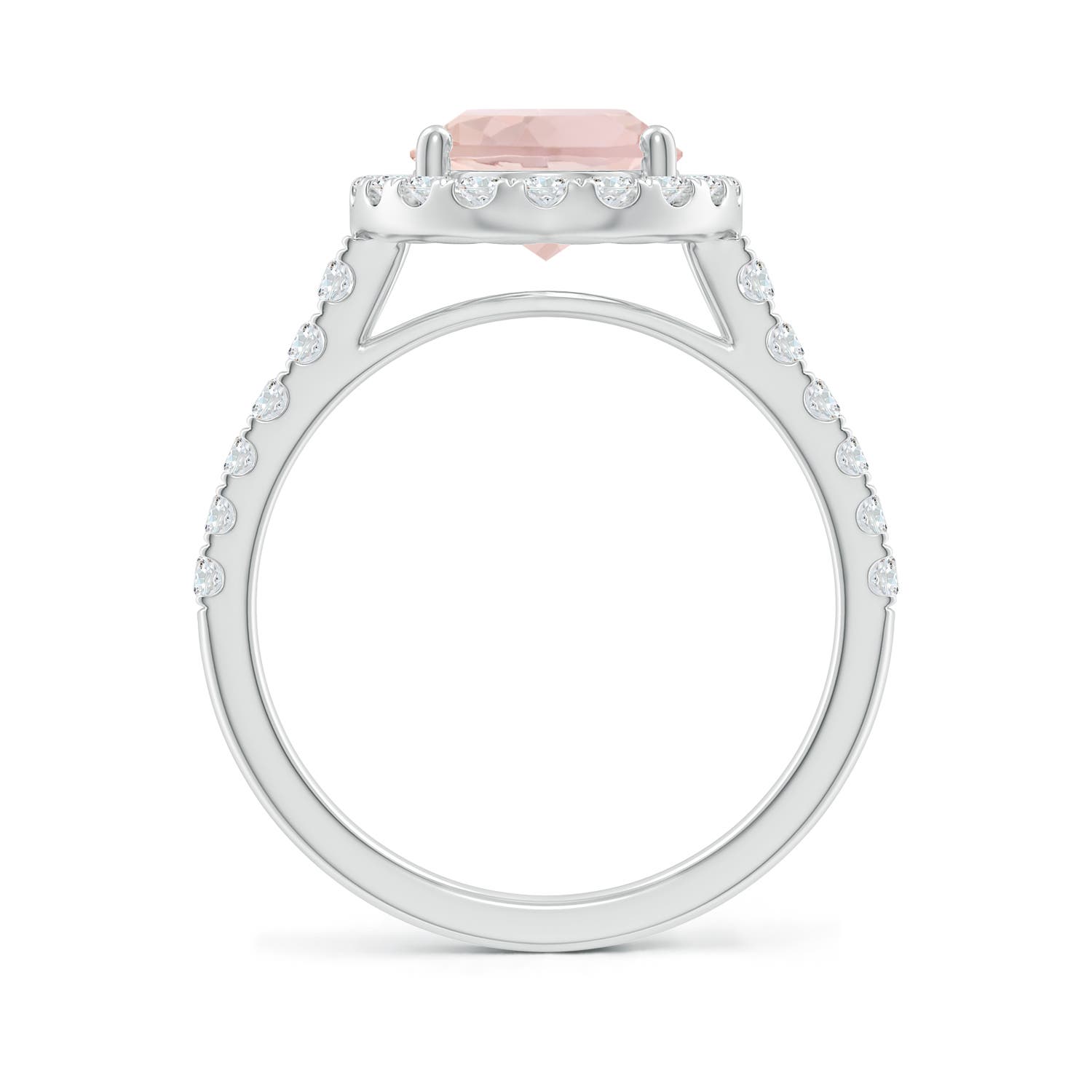 A - Morganite / 3.13 CT / 14 KT White Gold