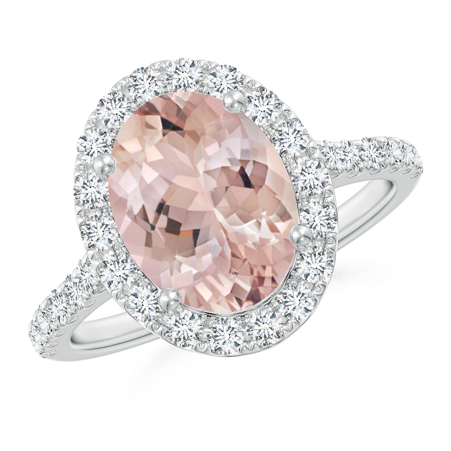 AA - Morganite / 3.13 CT / 14 KT White Gold