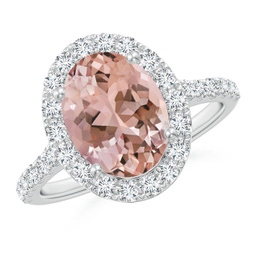 Halo Morganite Halo Rings