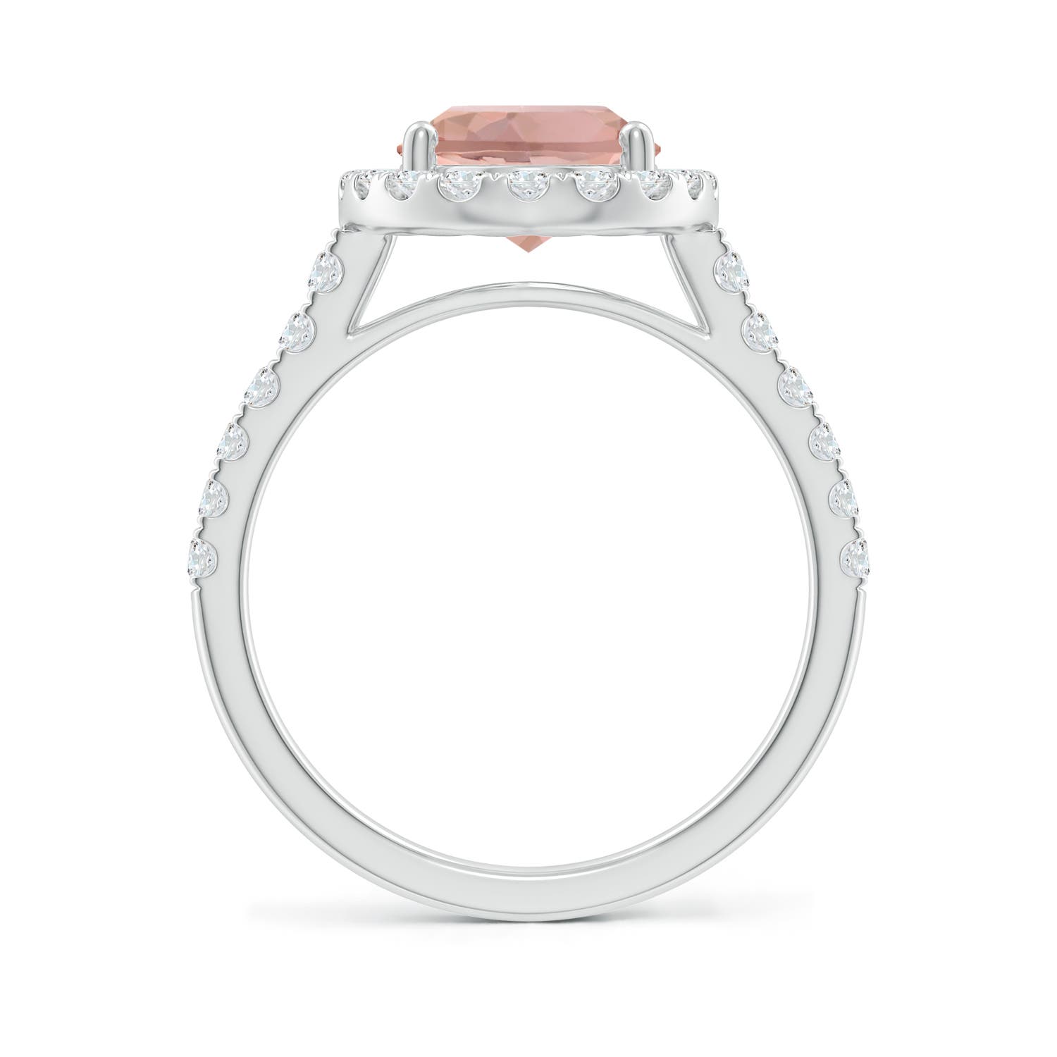 AAAA - Morganite / 3.13 CT / 14 KT White Gold