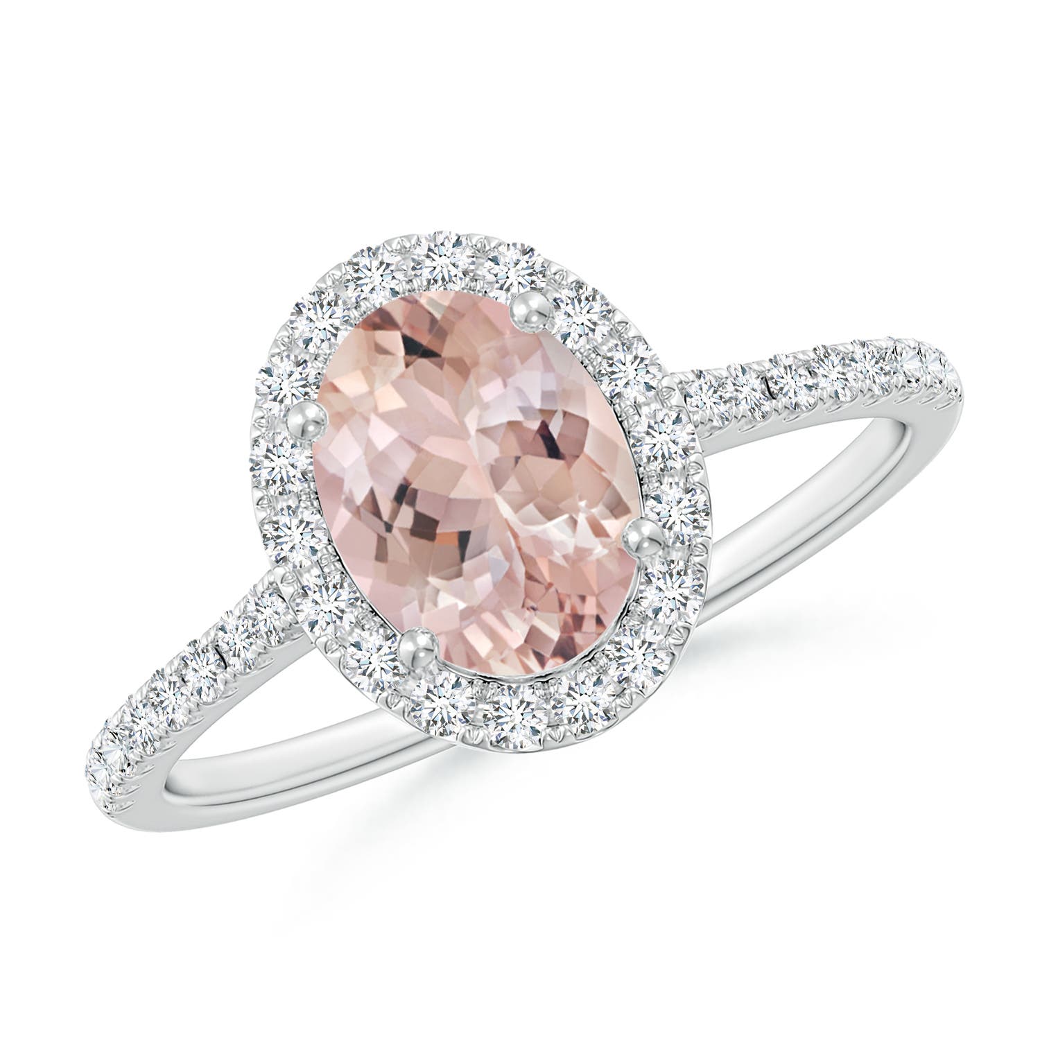 AA - Morganite / 1.44 CT / 14 KT White Gold