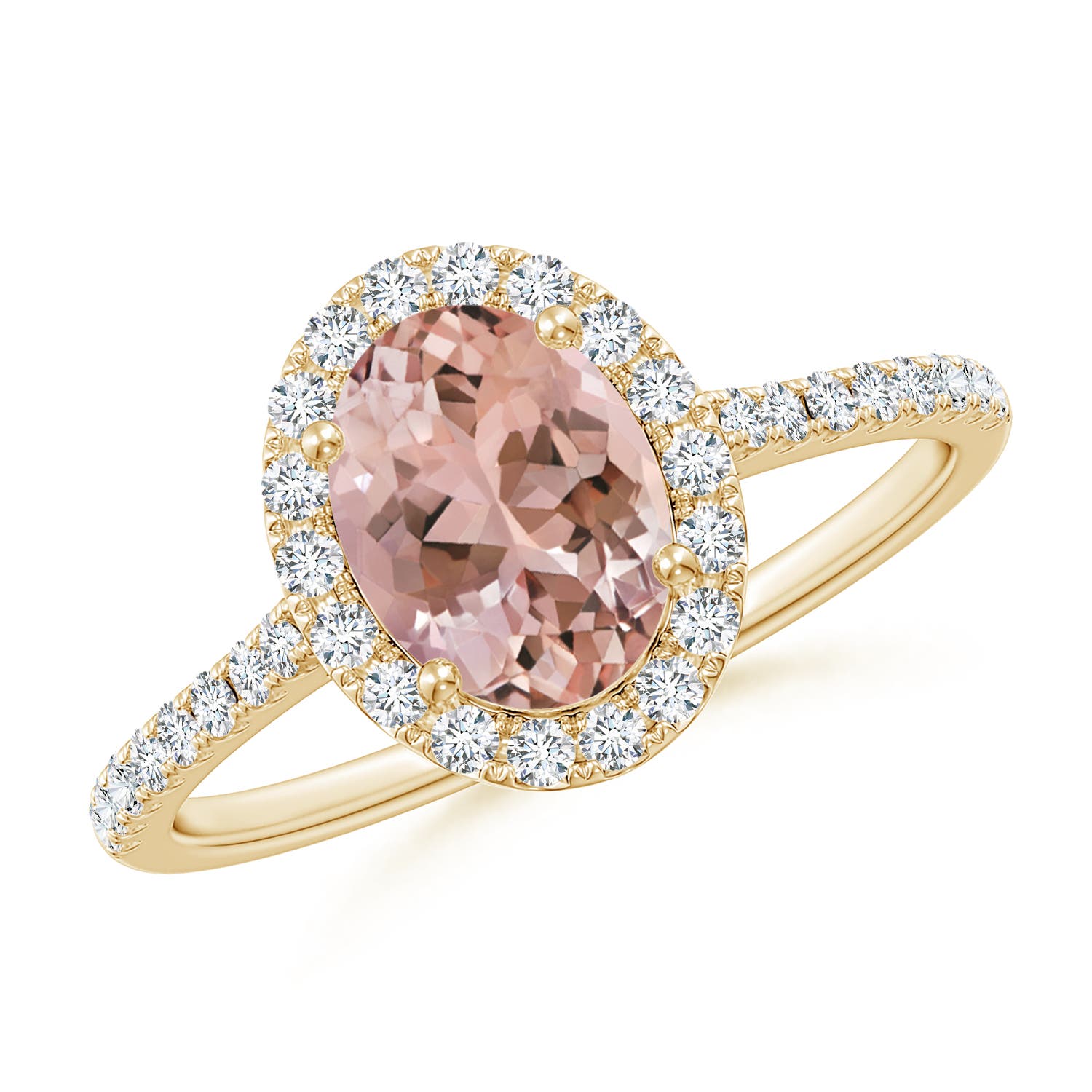 AAAA - Morganite / 1.44 CT / 14 KT Yellow Gold