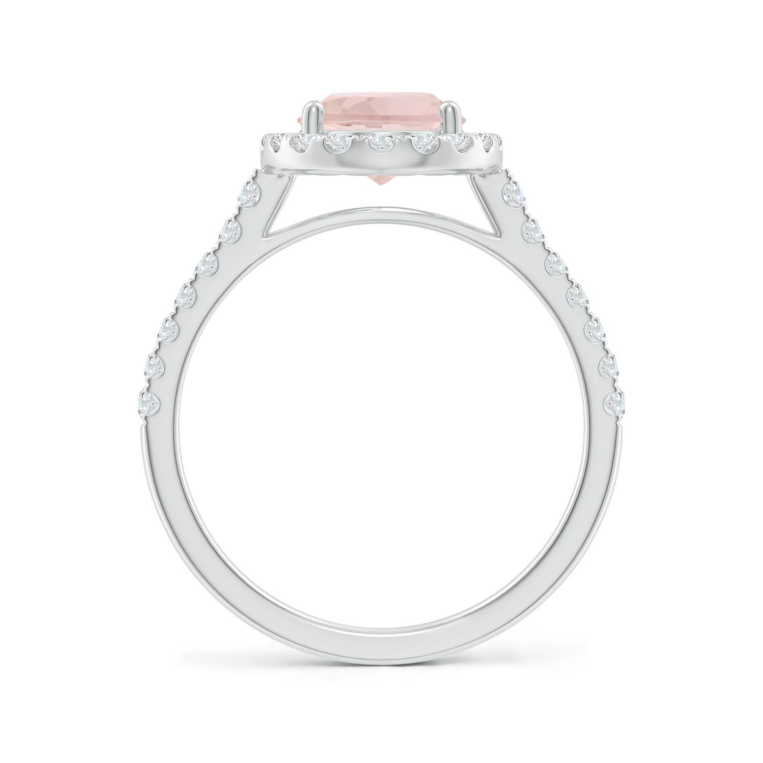 A - Morganite / 2.1 CT / 14 KT White Gold