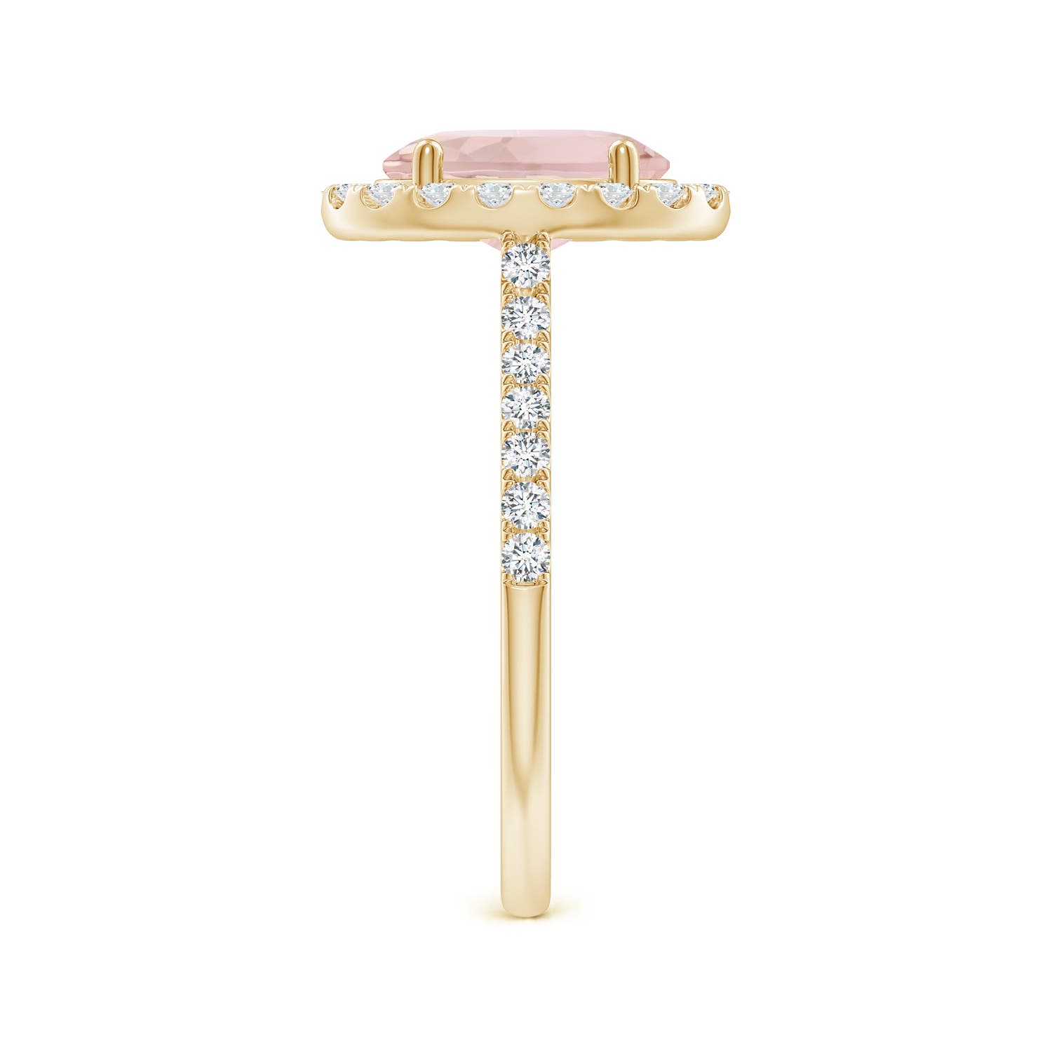 A - Morganite / 2.1 CT / 14 KT Yellow Gold