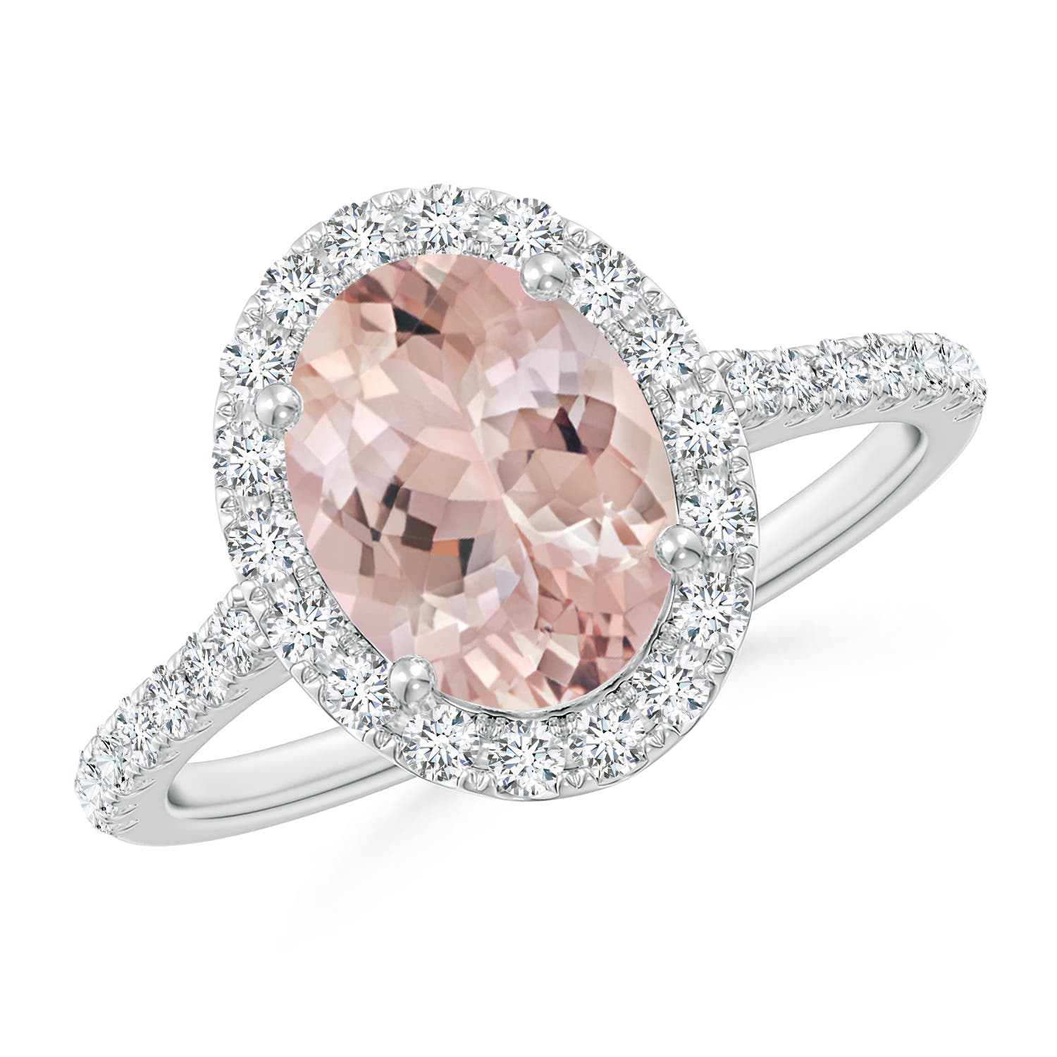 AA - Morganite / 2.1 CT / 14 KT White Gold