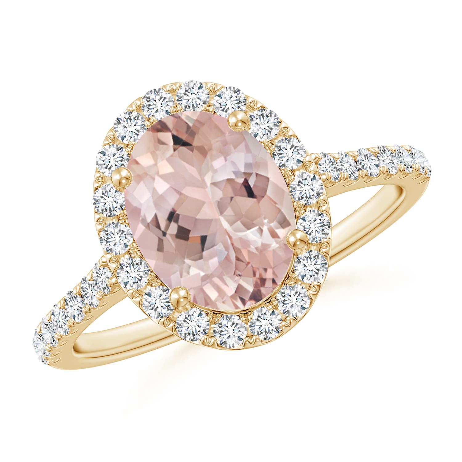 AA - Morganite / 2.1 CT / 14 KT Yellow Gold