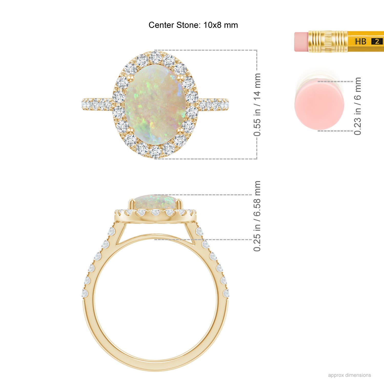 AAA - Opal / 2.08 CT / 14 KT Yellow Gold