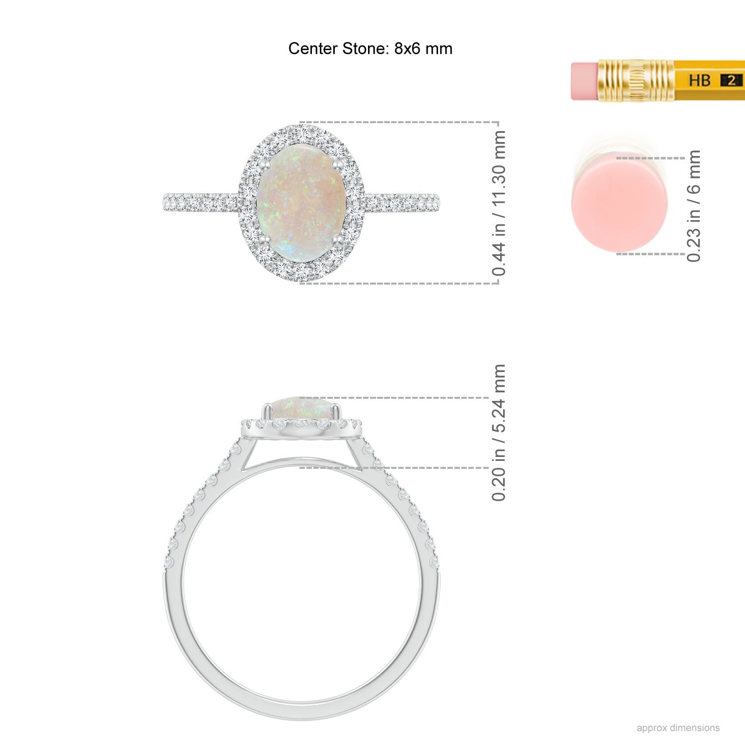 AA - Opal / 1.14 CT / 14 KT White Gold