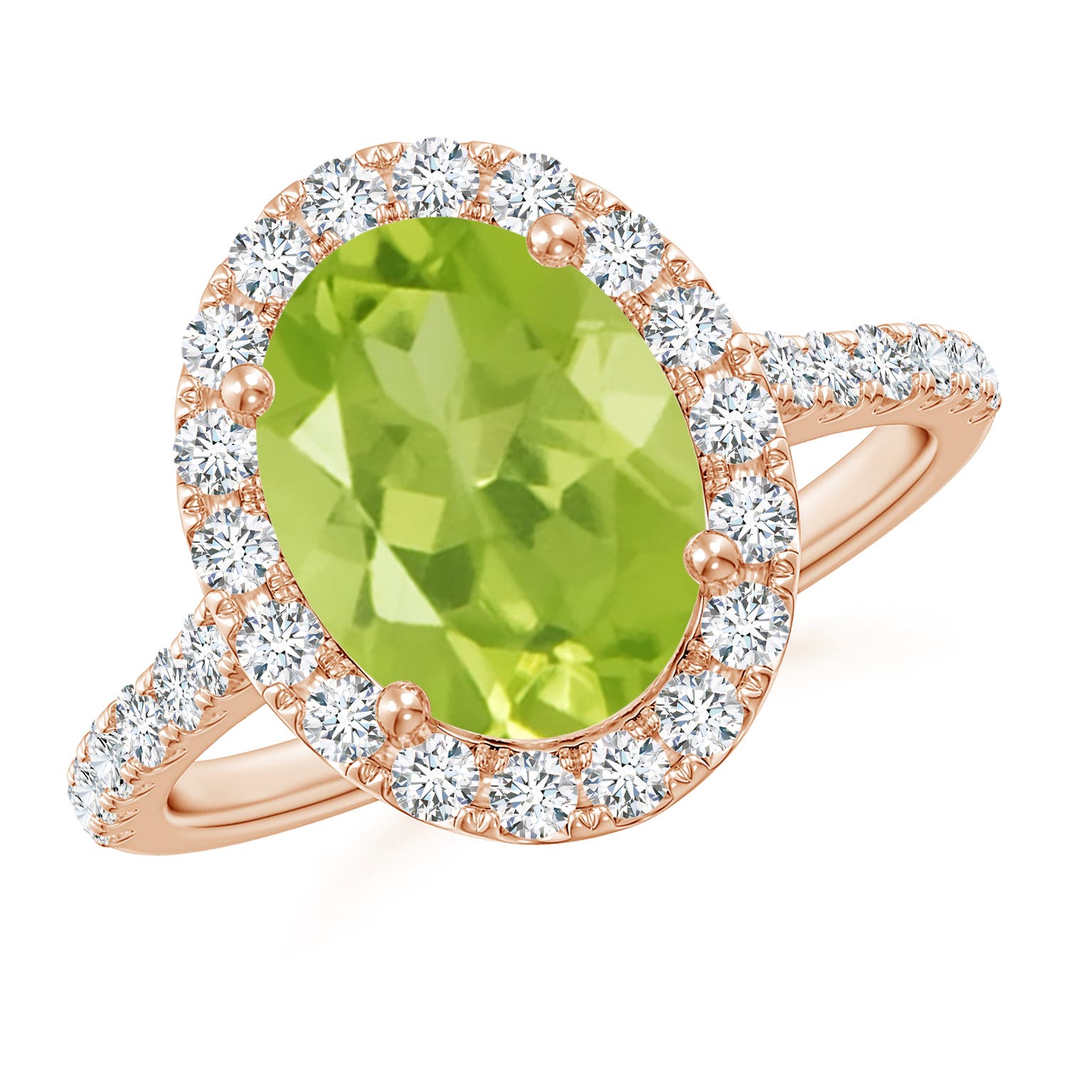 AA - Peridot / 3.23 CT / 14 KT Rose Gold