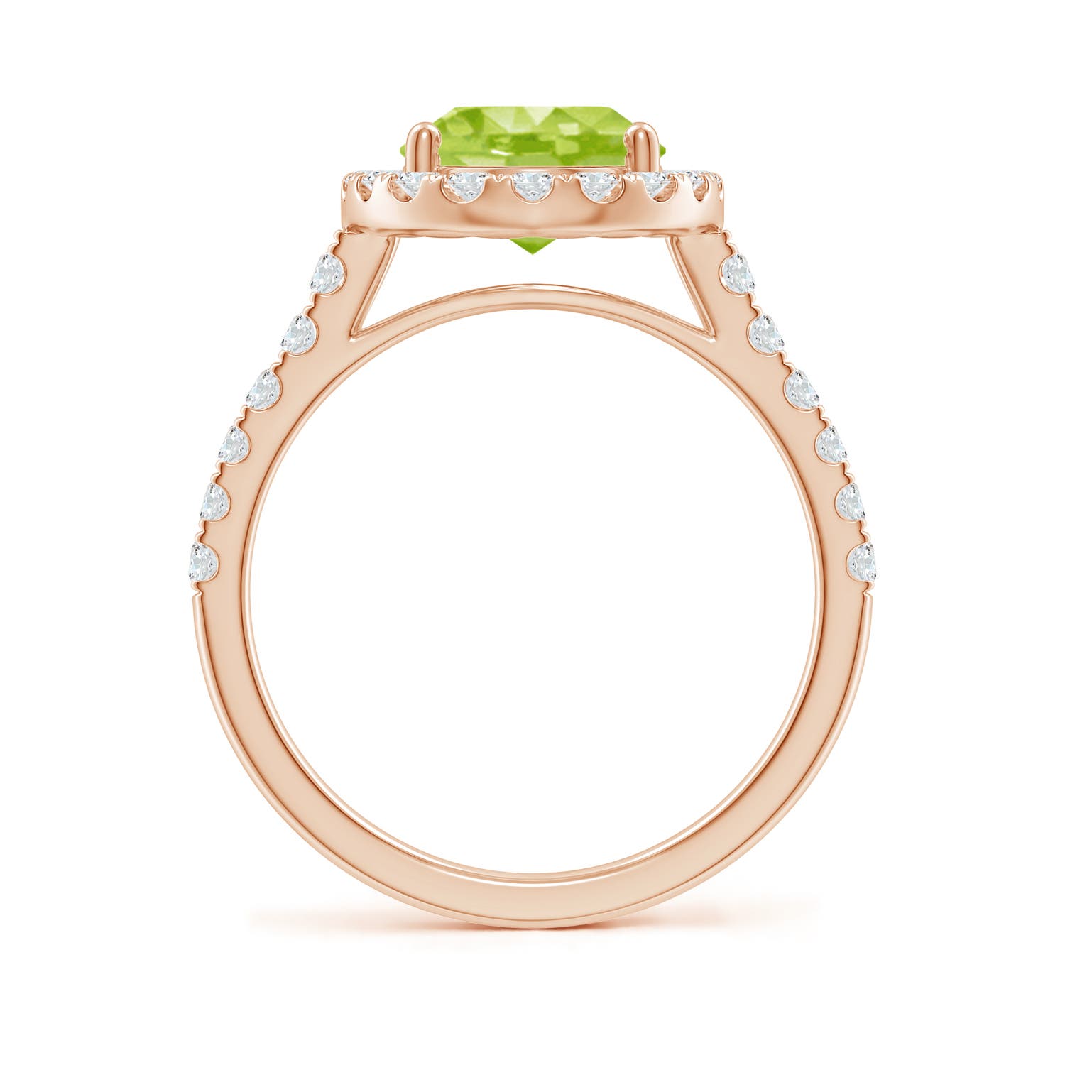 AA - Peridot / 3.23 CT / 14 KT Rose Gold