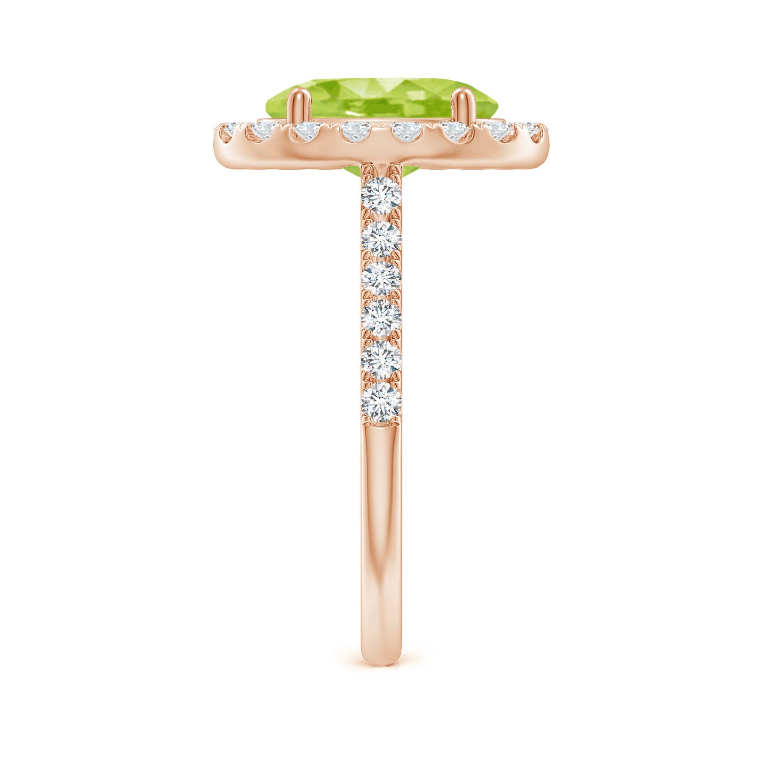 AA - Peridot / 3.23 CT / 14 KT Rose Gold