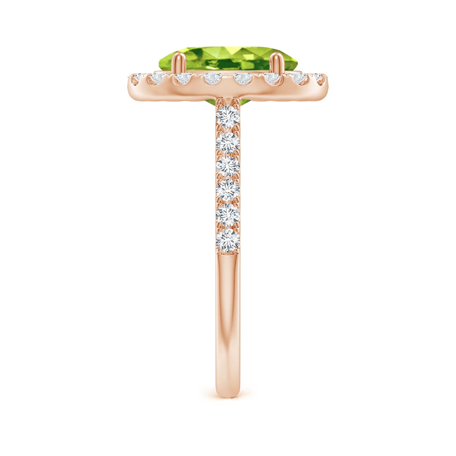 AAA - Peridot / 3.23 CT / 14 KT Rose Gold