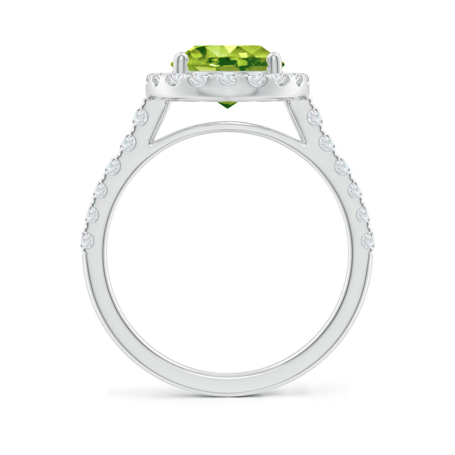 AAA - Peridot / 3.23 CT / 14 KT White Gold