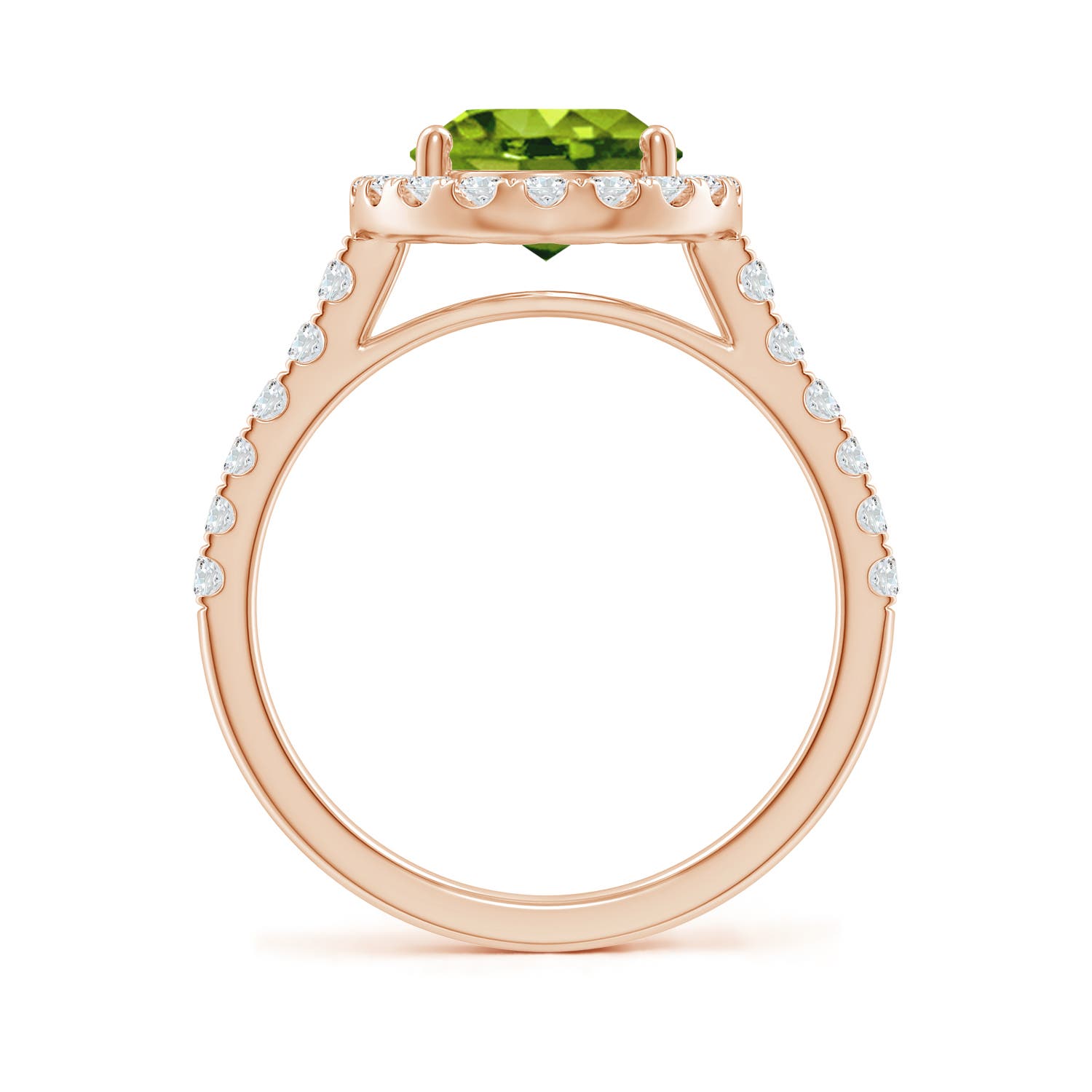 AAAA - Peridot / 3.23 CT / 14 KT Rose Gold