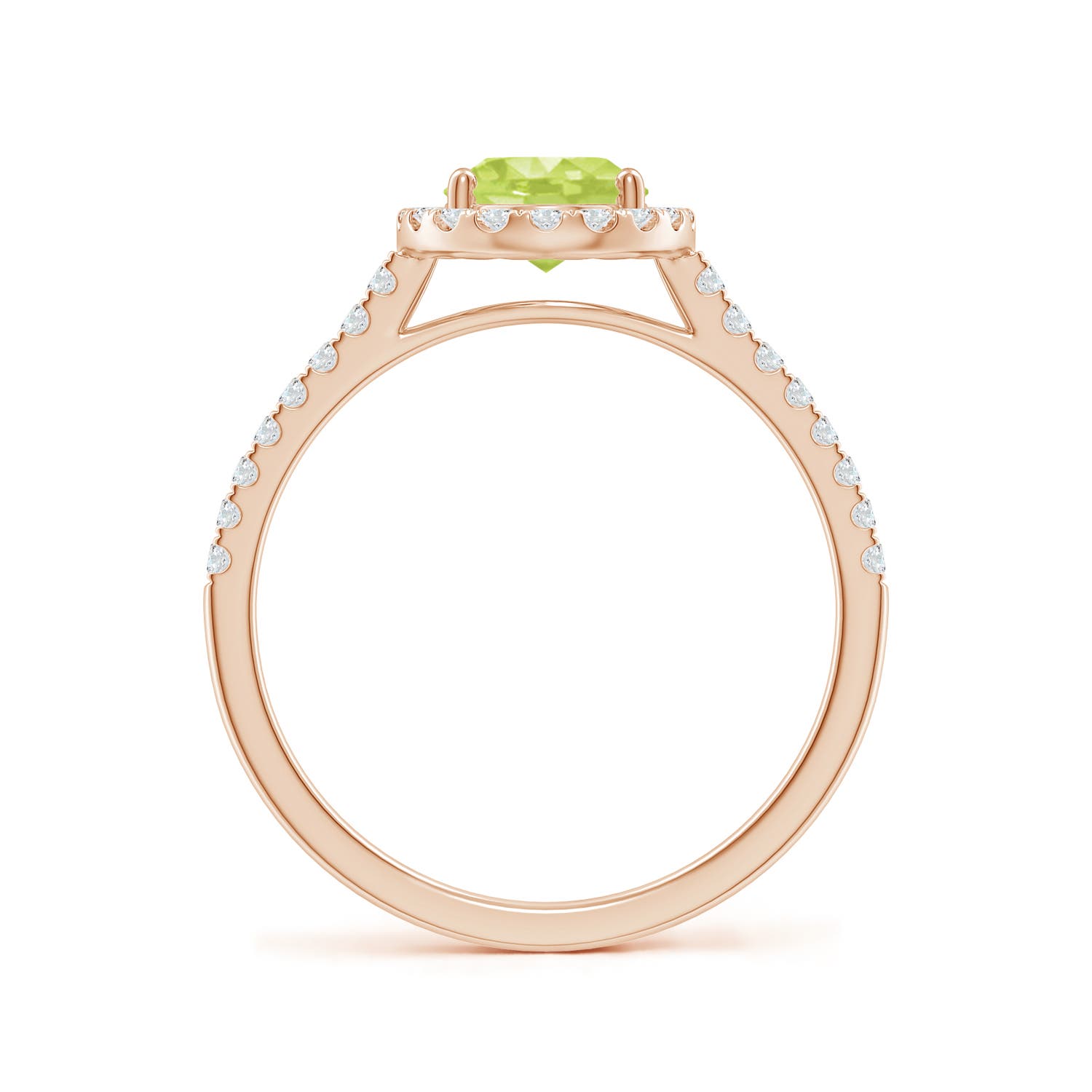 A - Peridot / 1.69 CT / 14 KT Rose Gold