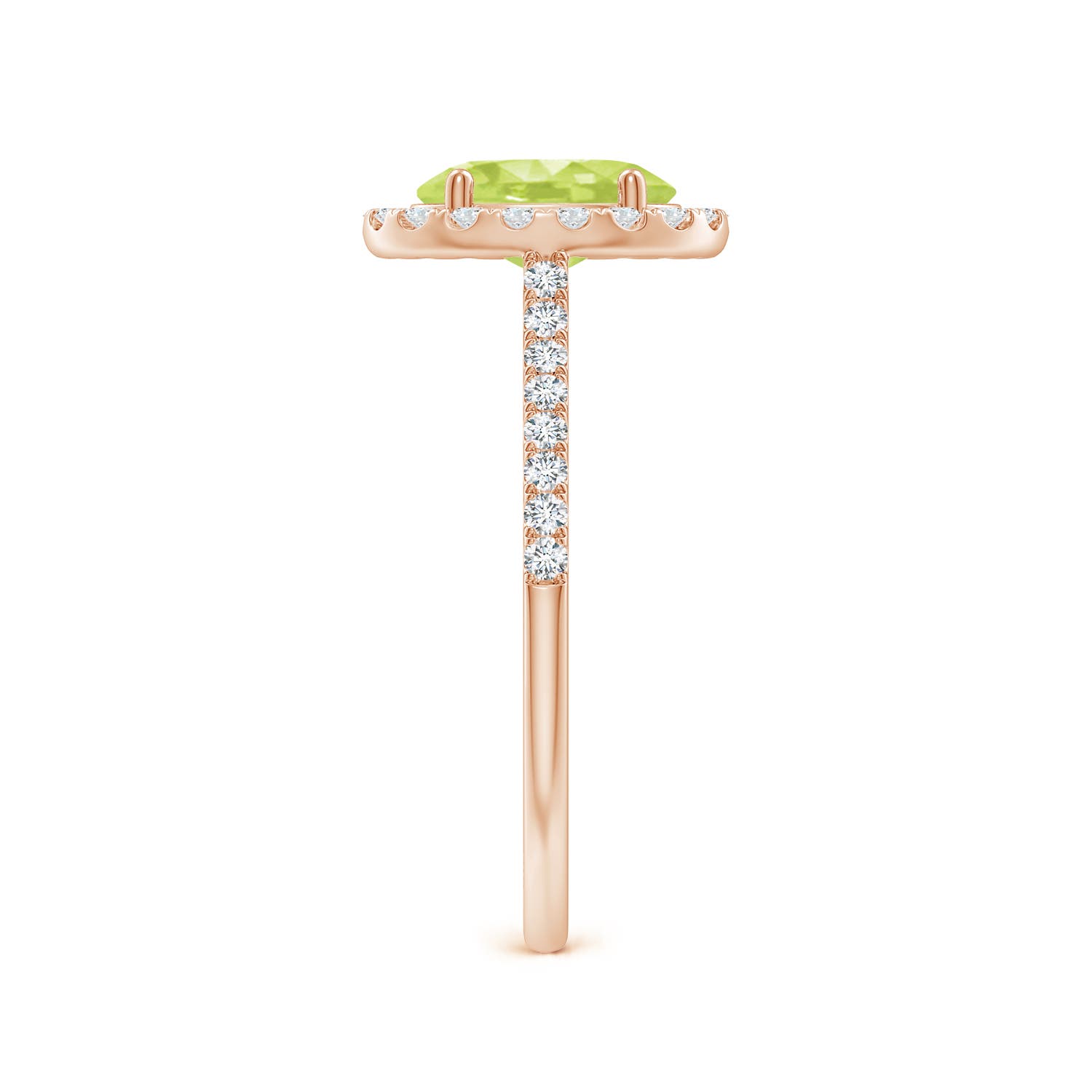 A - Peridot / 1.69 CT / 14 KT Rose Gold