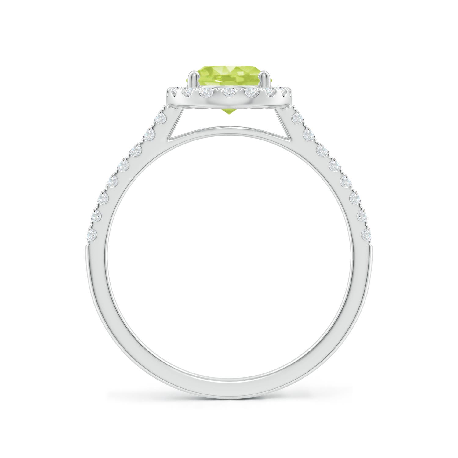 A - Peridot / 1.69 CT / 14 KT White Gold