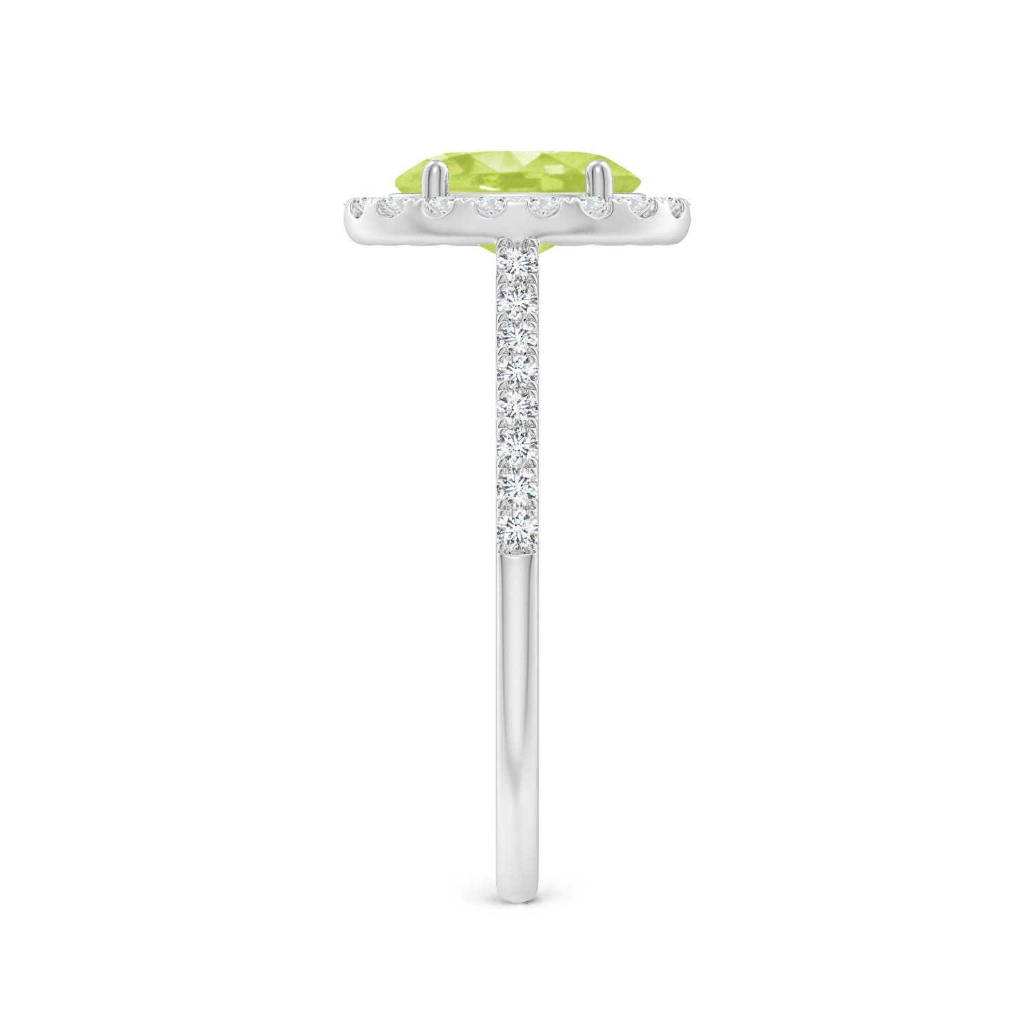 A - Peridot / 1.69 CT / 14 KT White Gold