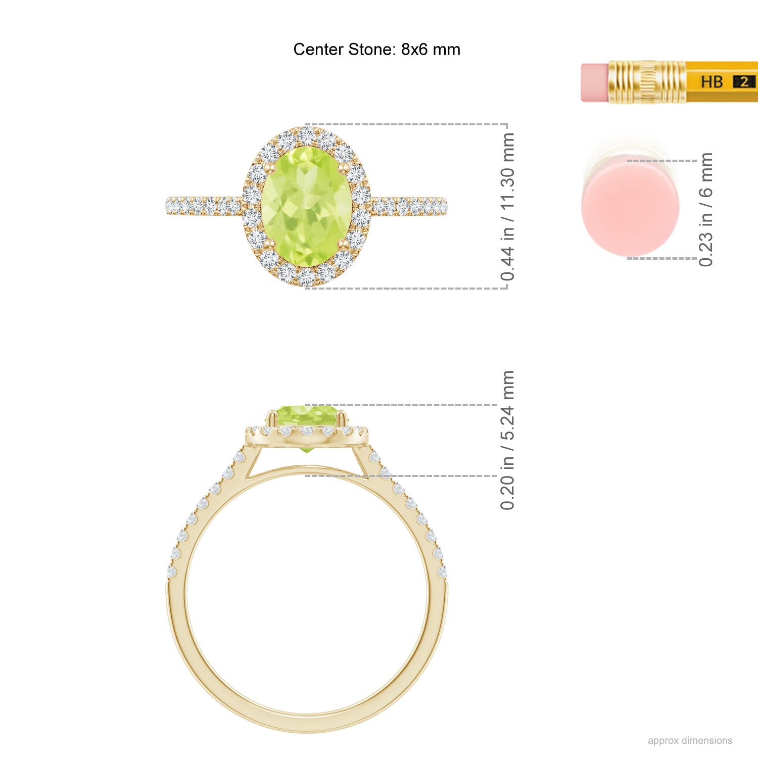 A - Peridot / 1.69 CT / 14 KT Yellow Gold