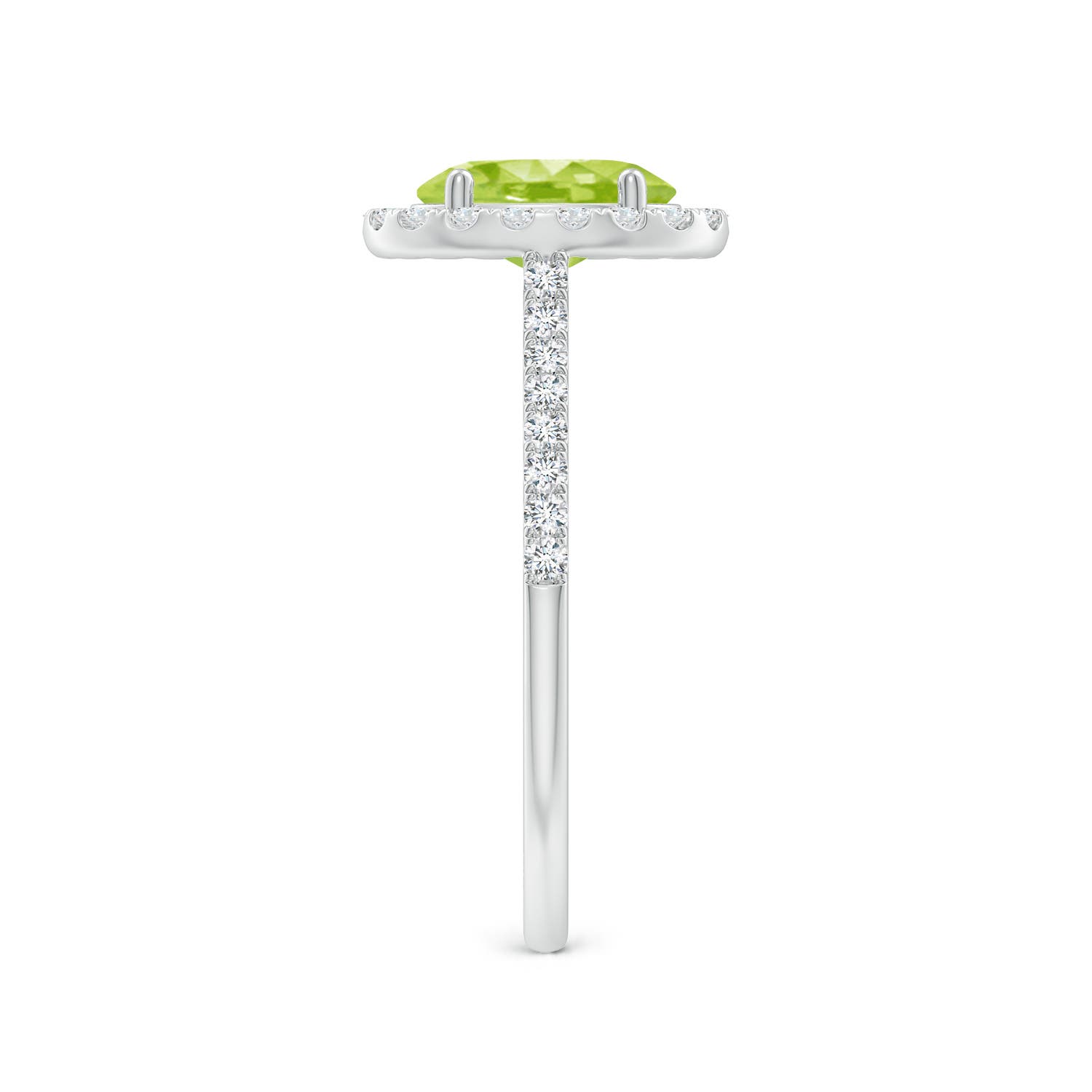 AA - Peridot / 1.69 CT / 14 KT White Gold