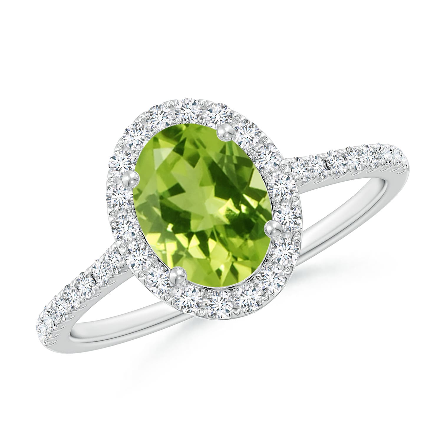 AAA - Peridot / 1.69 CT / 14 KT White Gold