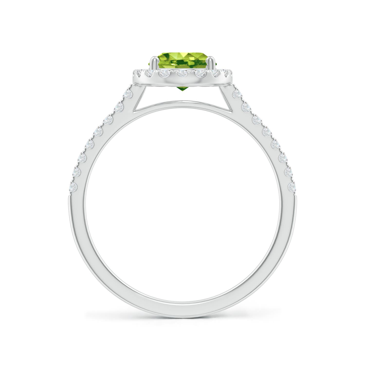 AAA - Peridot / 1.69 CT / 14 KT White Gold