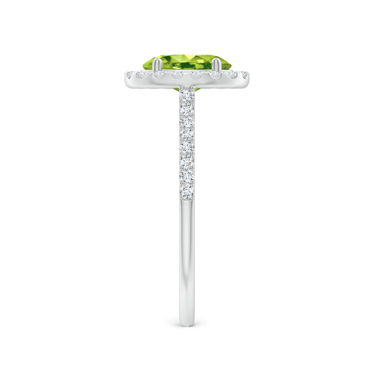 AAA - Peridot / 1.69 CT / 14 KT White Gold