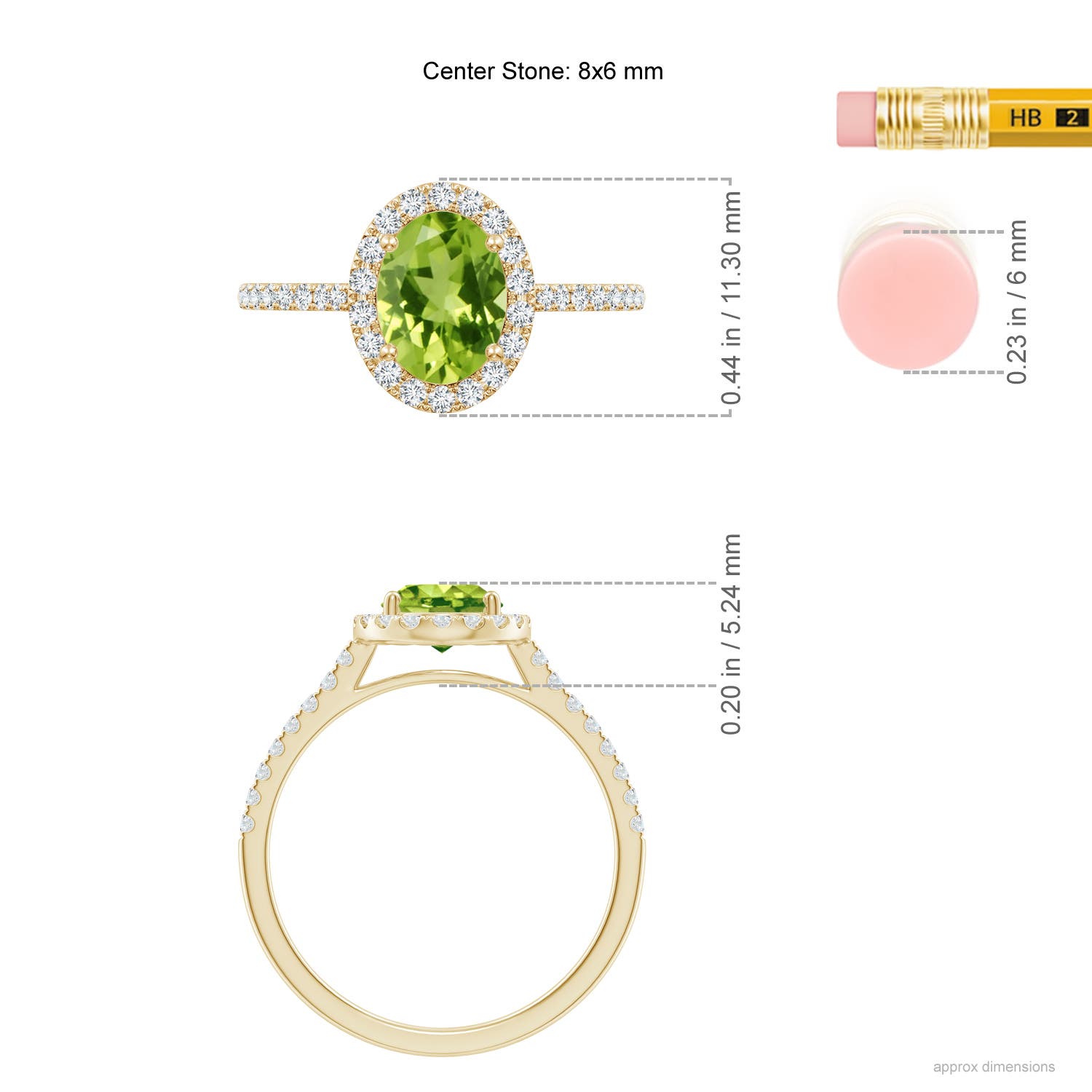 AAA - Peridot / 1.69 CT / 14 KT Yellow Gold