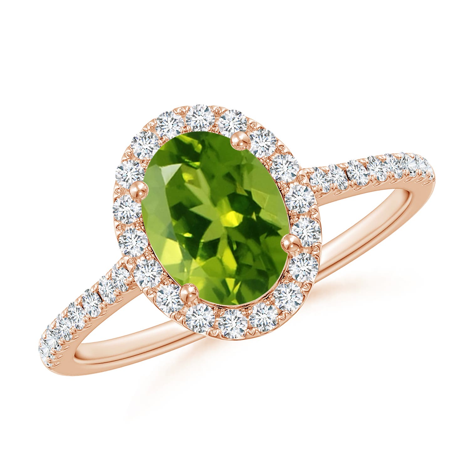 AAAA - Peridot / 1.69 CT / 14 KT Rose Gold