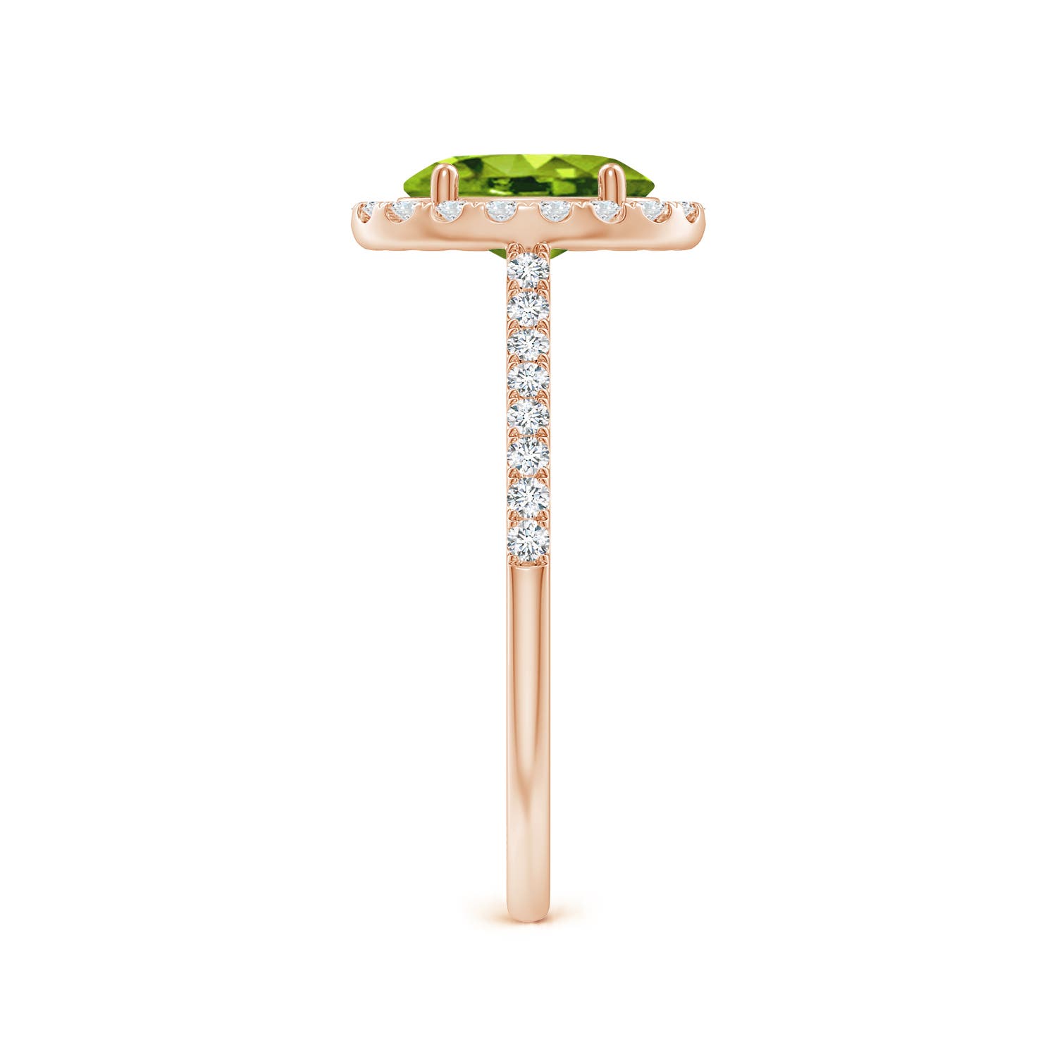 AAAA - Peridot / 1.69 CT / 14 KT Rose Gold