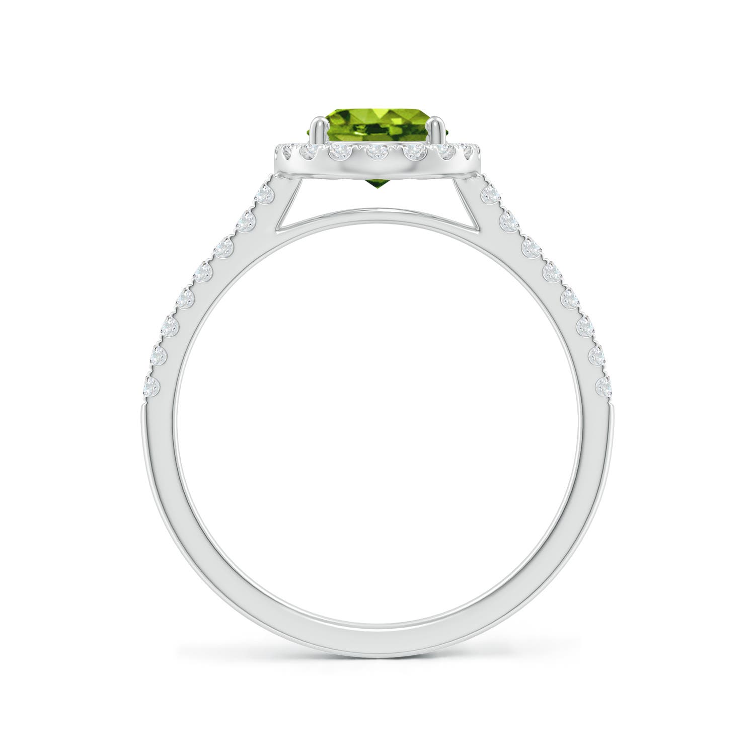 AAAA - Peridot / 1.69 CT / 14 KT White Gold