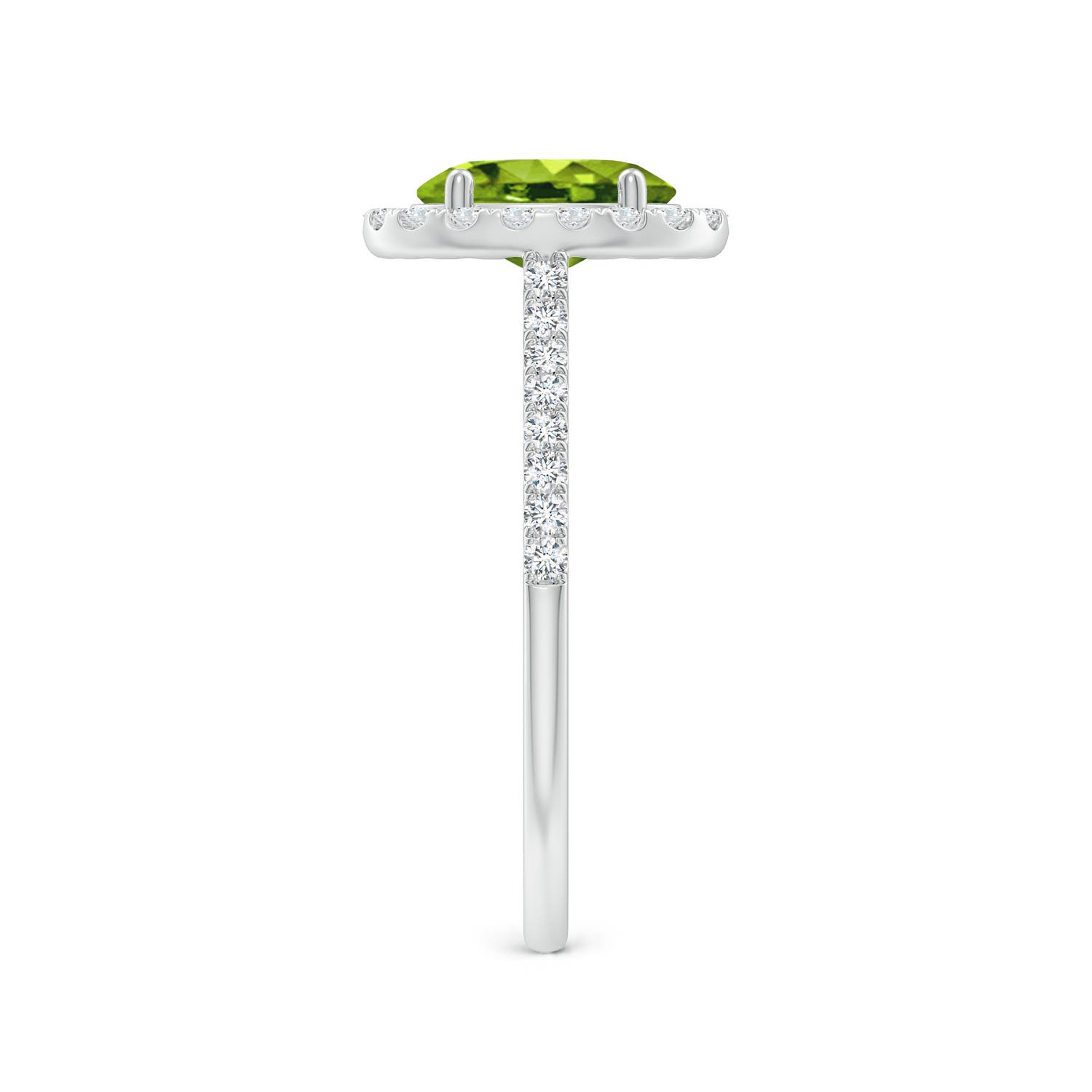 AAAA - Peridot / 1.69 CT / 14 KT White Gold