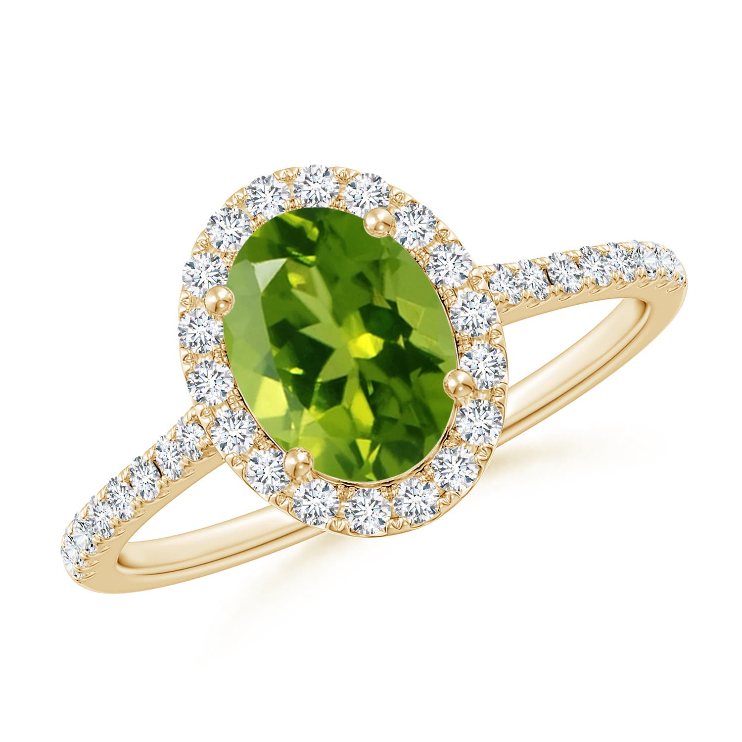 AAAA - Peridot / 1.69 CT / 14 KT Yellow Gold