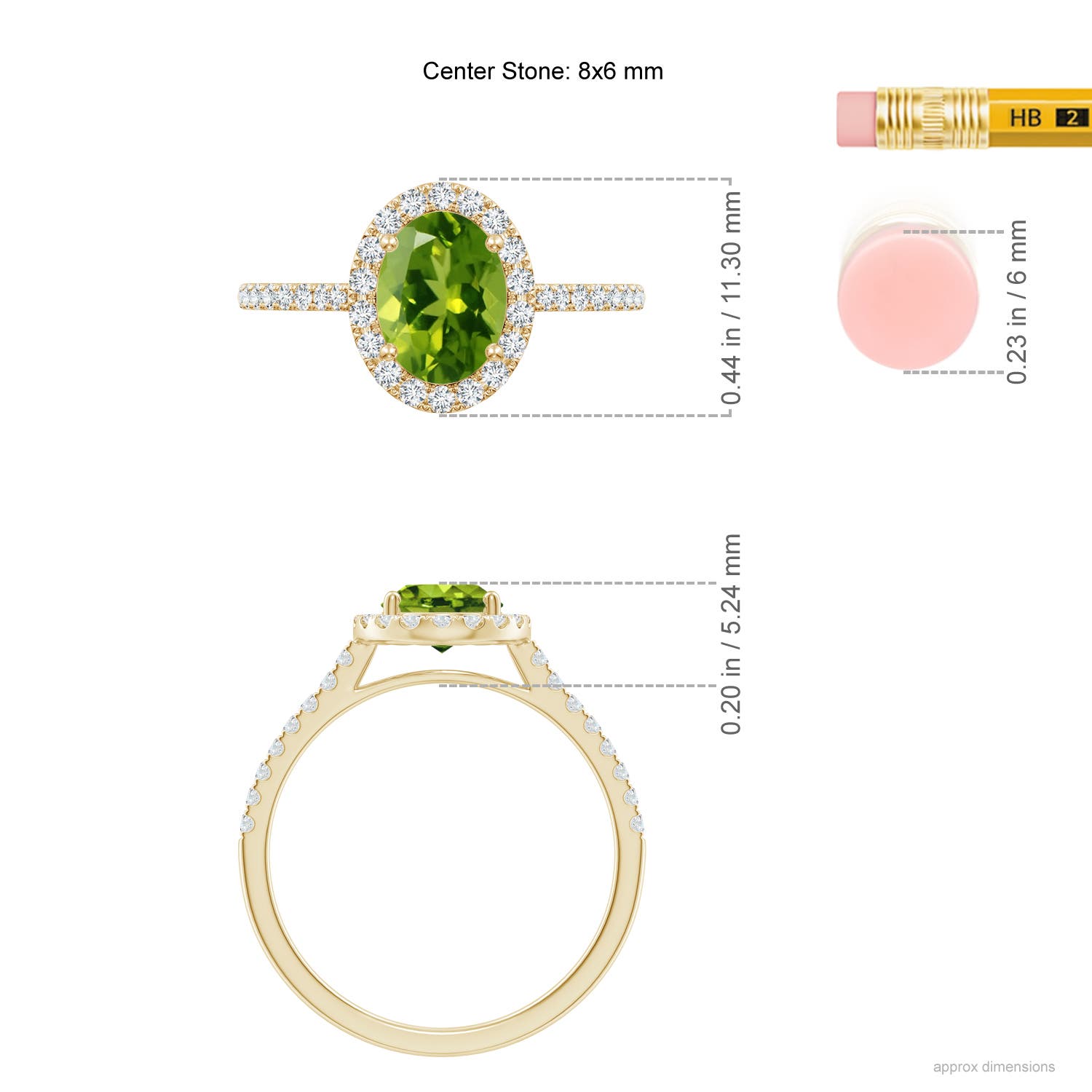 AAAA - Peridot / 1.69 CT / 14 KT Yellow Gold