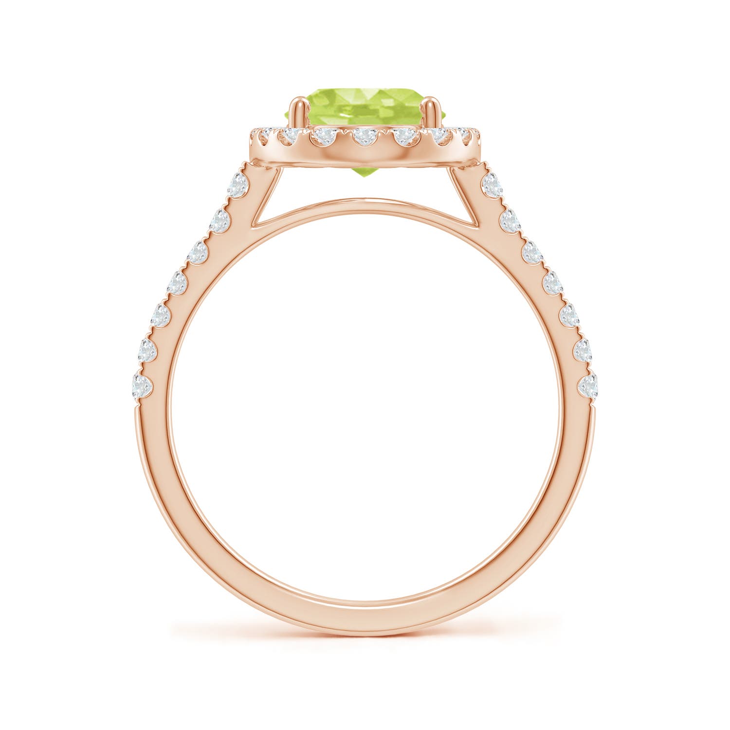 A - Peridot / 2.35 CT / 14 KT Rose Gold