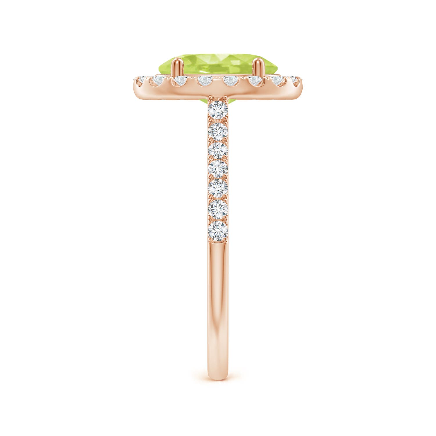 A - Peridot / 2.35 CT / 14 KT Rose Gold