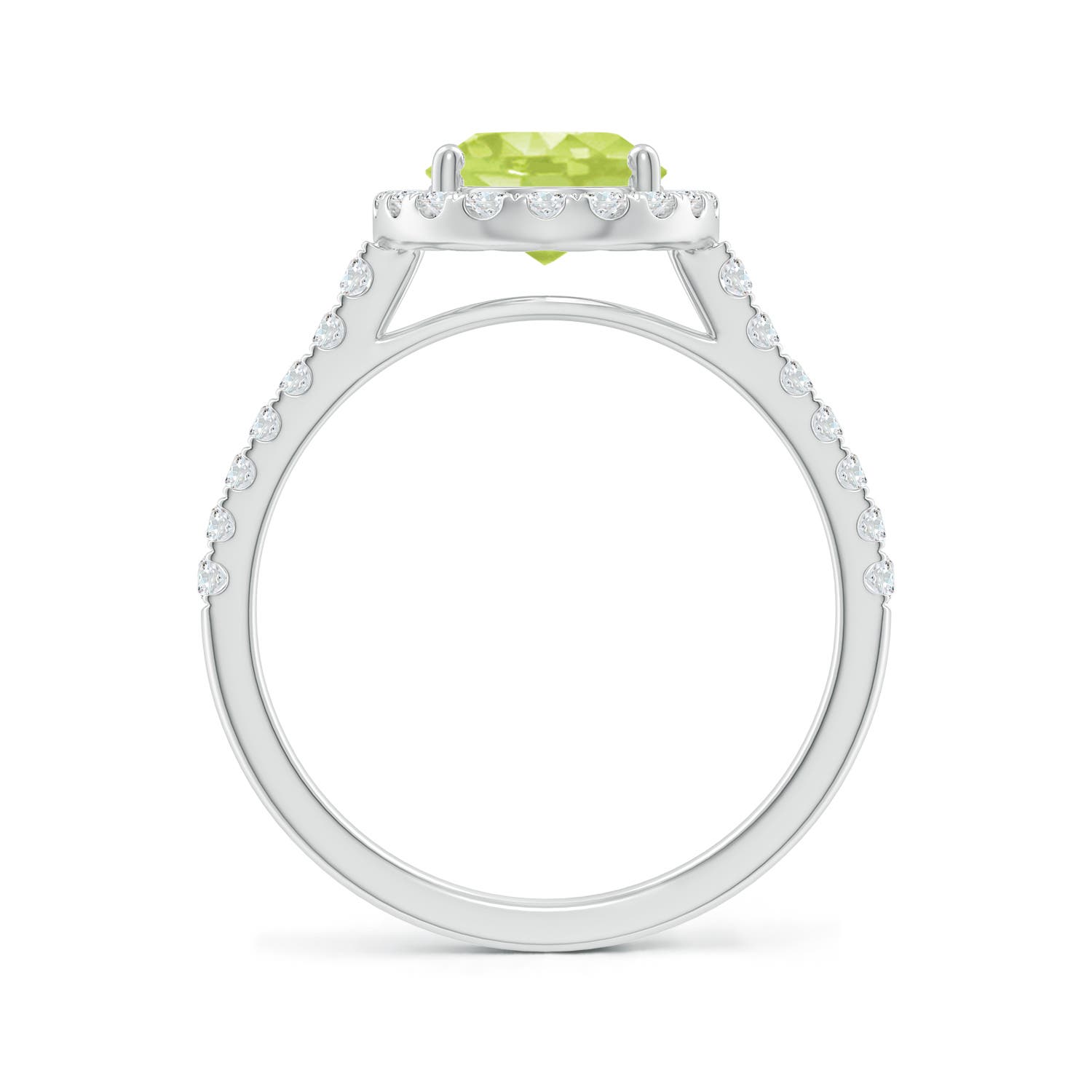 A - Peridot / 2.35 CT / 14 KT White Gold