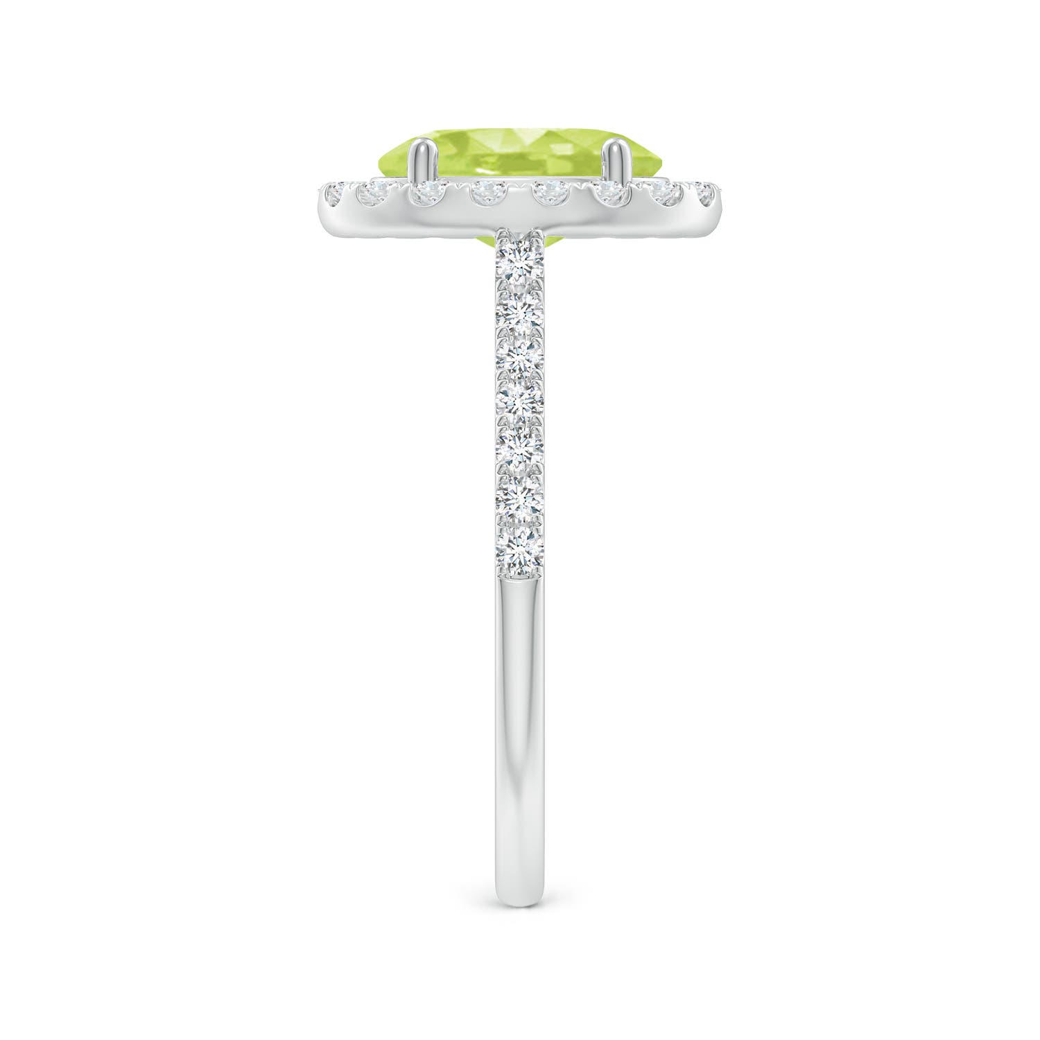 A - Peridot / 2.35 CT / 14 KT White Gold