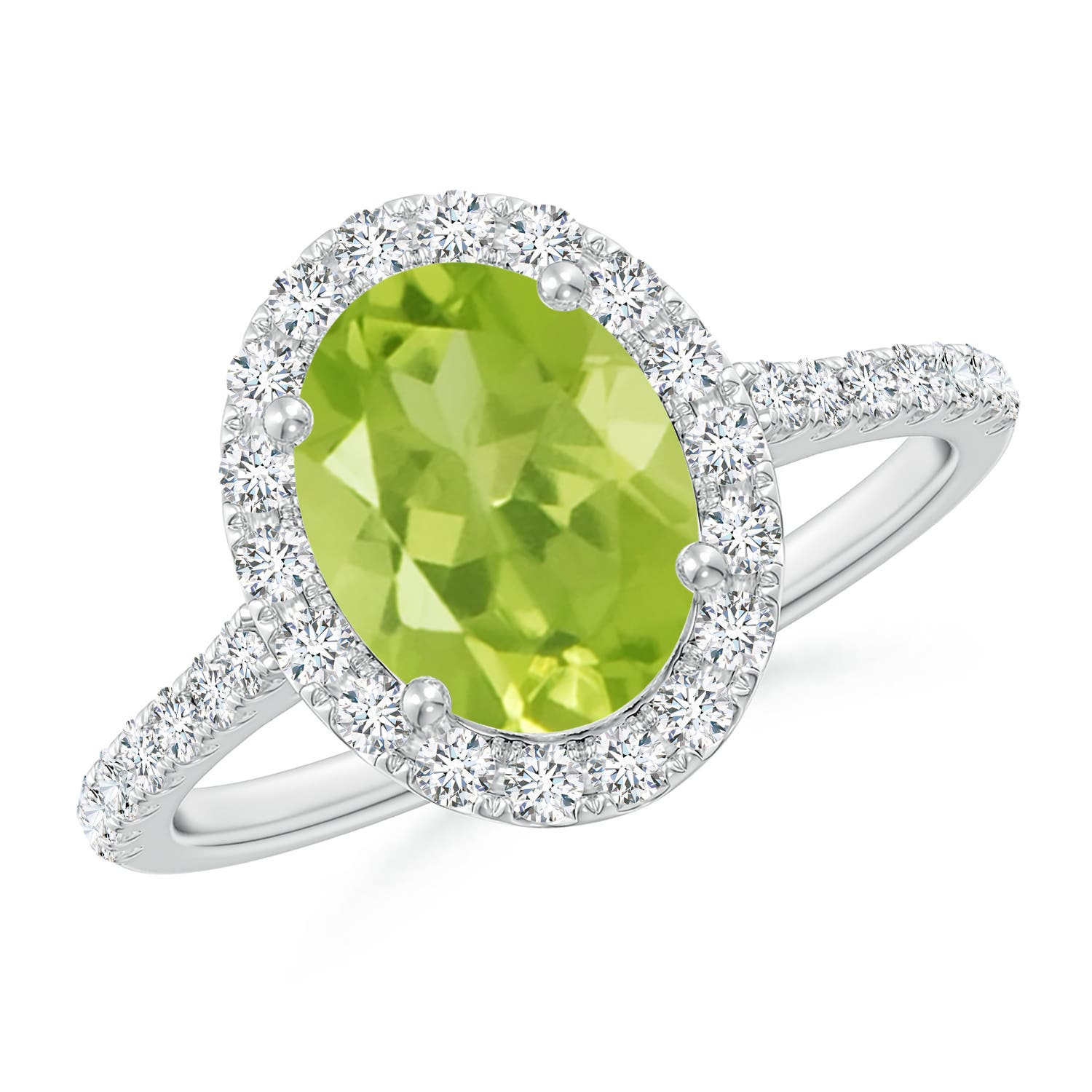 AA - Peridot / 2.35 CT / 14 KT White Gold