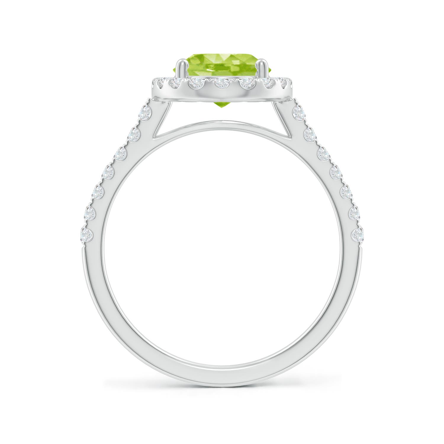 AA - Peridot / 2.35 CT / 14 KT White Gold