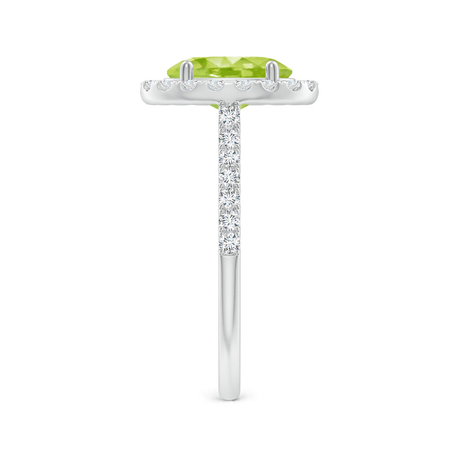 AA - Peridot / 2.35 CT / 14 KT White Gold