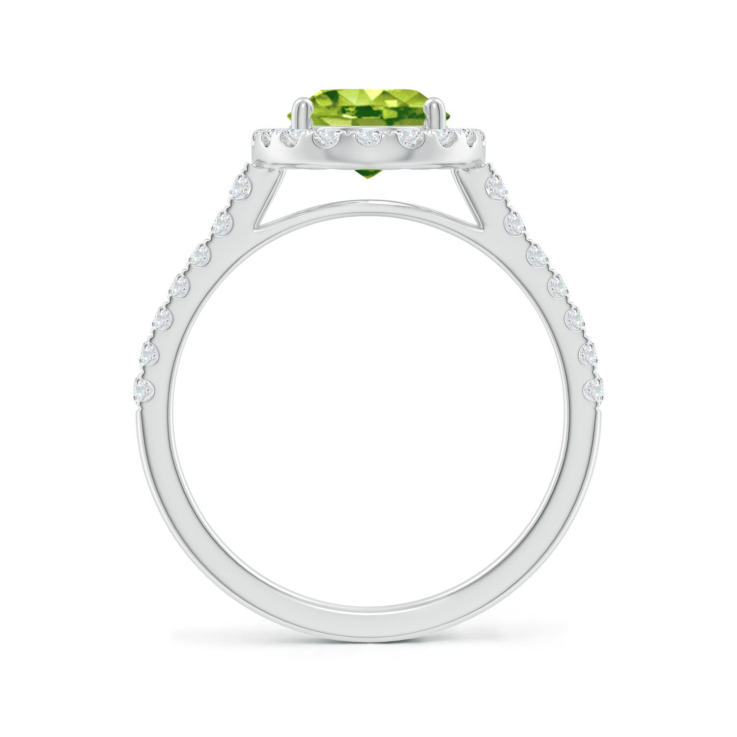 AAA - Peridot / 2.35 CT / 14 KT White Gold