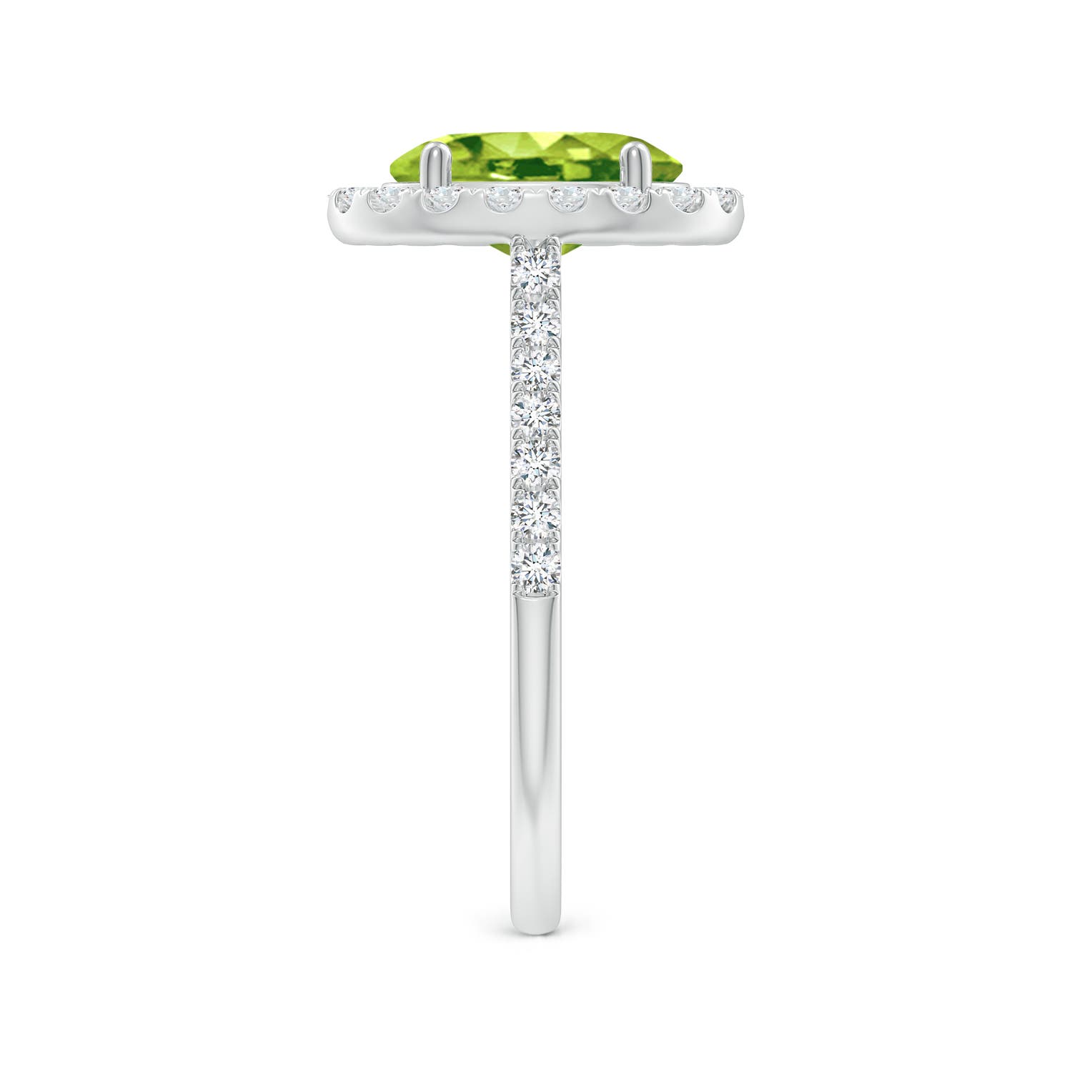 AAA - Peridot / 2.35 CT / 14 KT White Gold