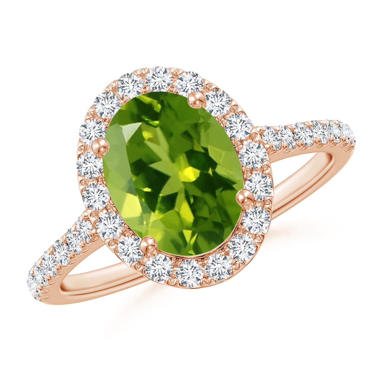 AAAA - Peridot / 2.35 CT / 14 KT Rose Gold