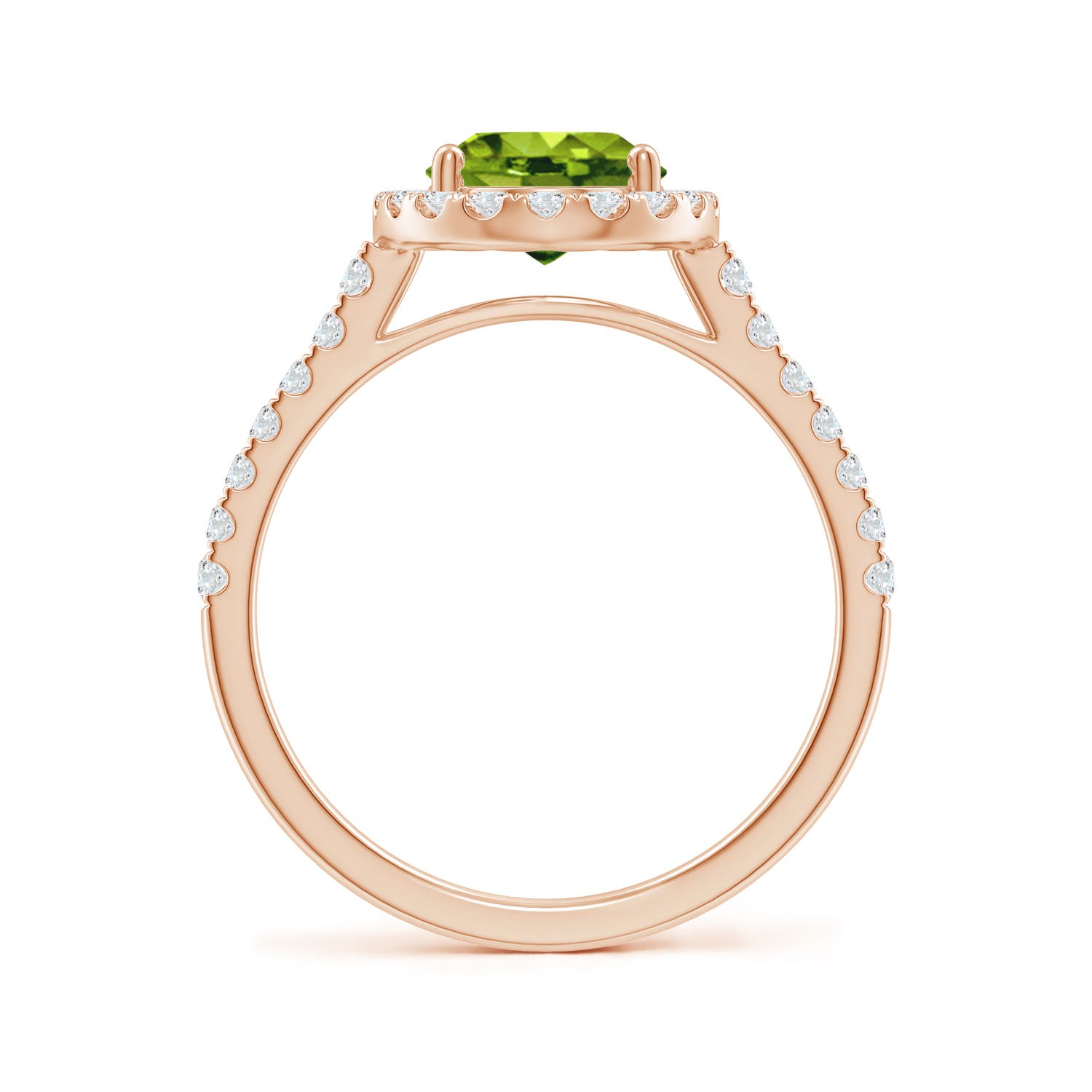 AAAA - Peridot / 2.35 CT / 14 KT Rose Gold