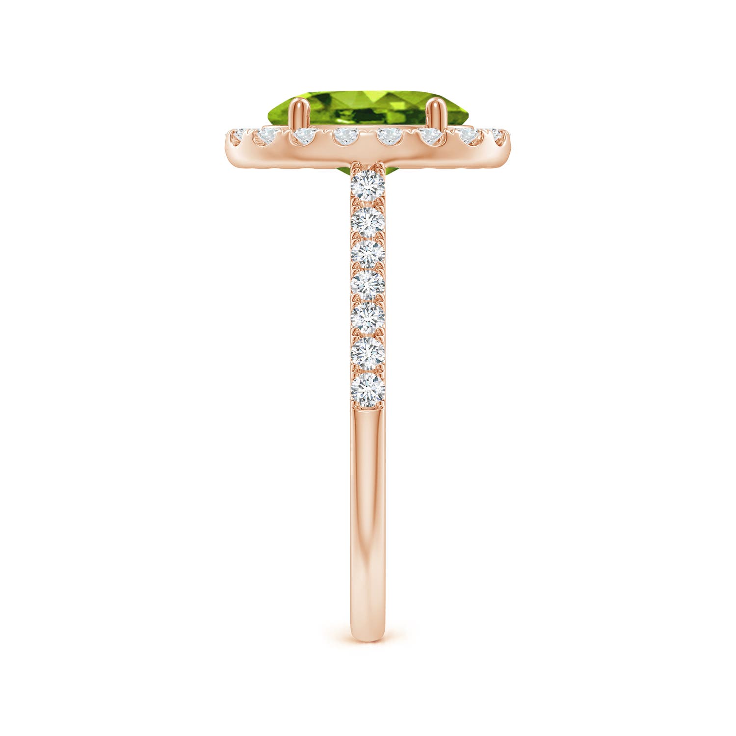 AAAA - Peridot / 2.35 CT / 14 KT Rose Gold