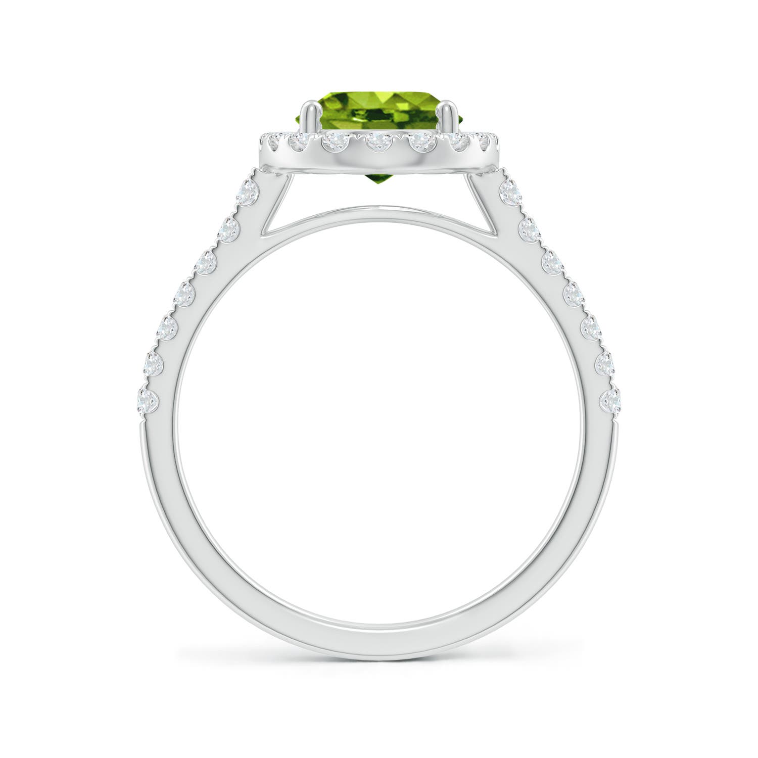 AAAA - Peridot / 2.35 CT / 14 KT White Gold