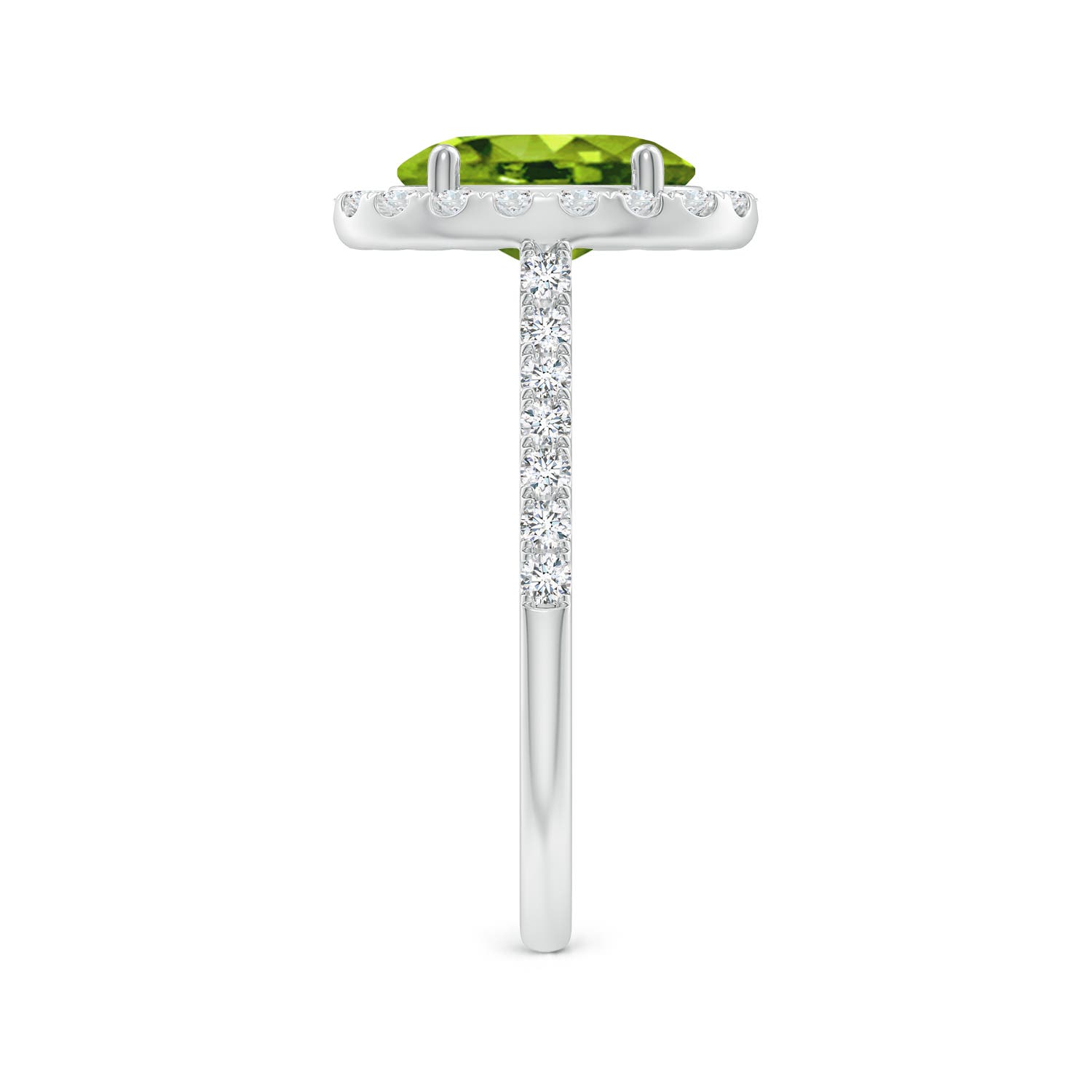 AAAA - Peridot / 2.35 CT / 14 KT White Gold